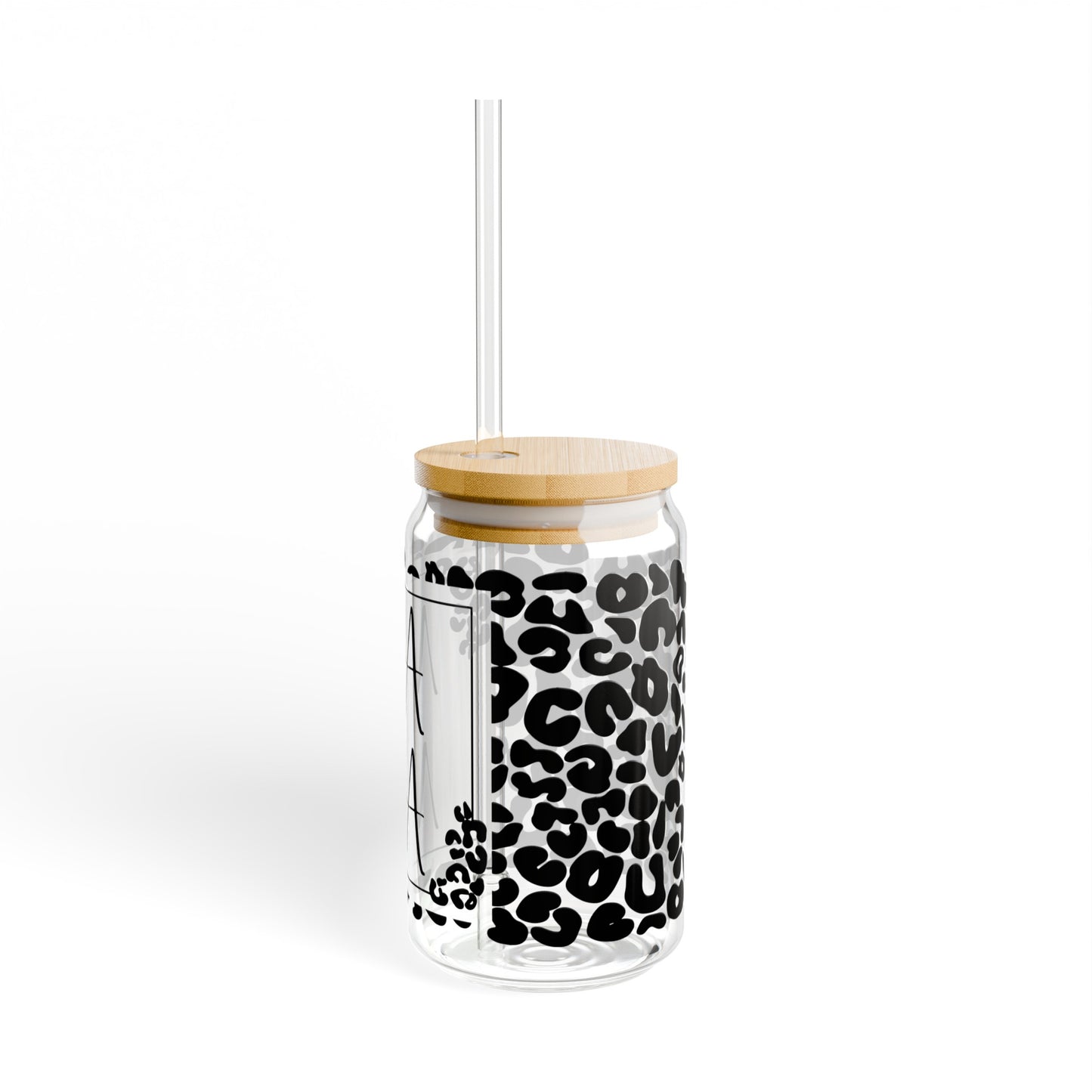 Cheetah MAMA Sipper Glass, 16oz