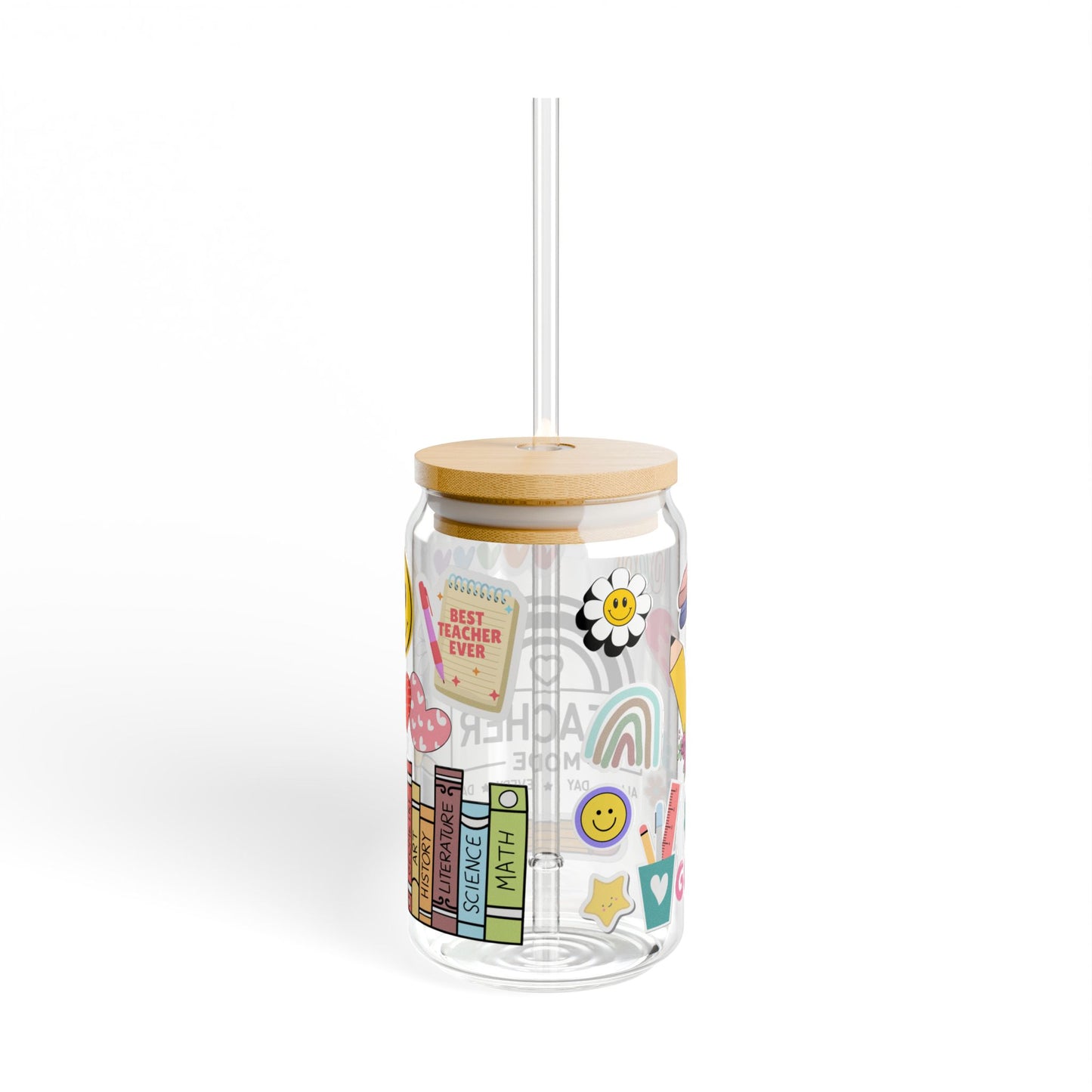 Teacher Mode Sipper Glass, 16oz
