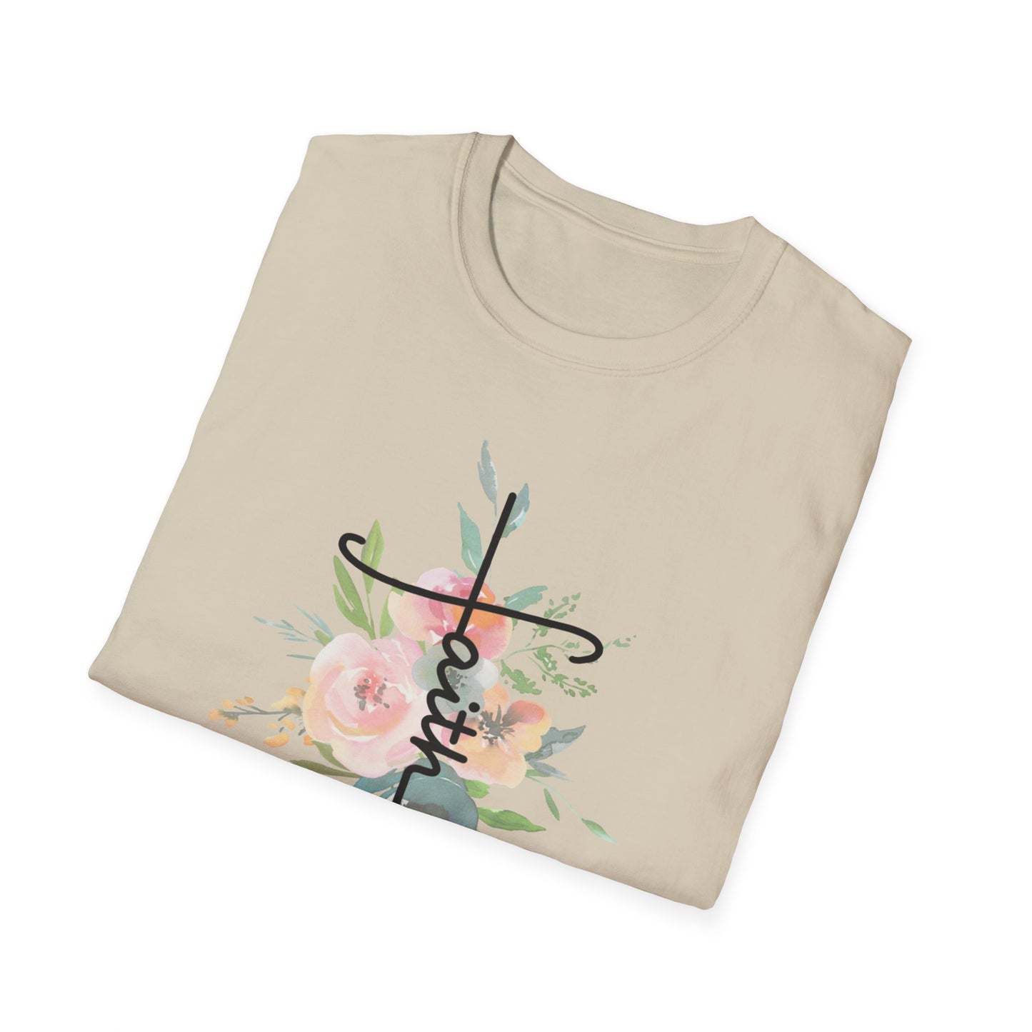Floral Faith - Unisex Softstyle T-Shirt