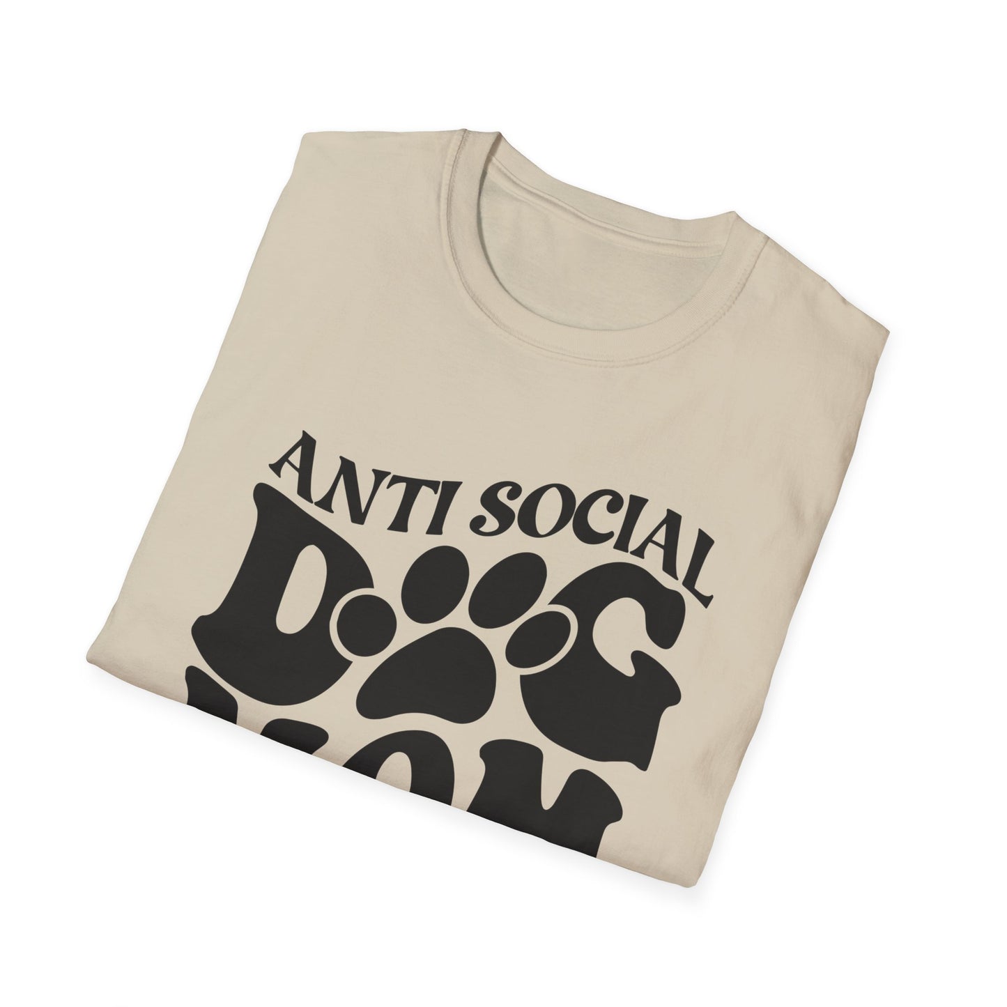 ANTISOCIAL DOG MOM - Unisex Softstyle T-Shirt