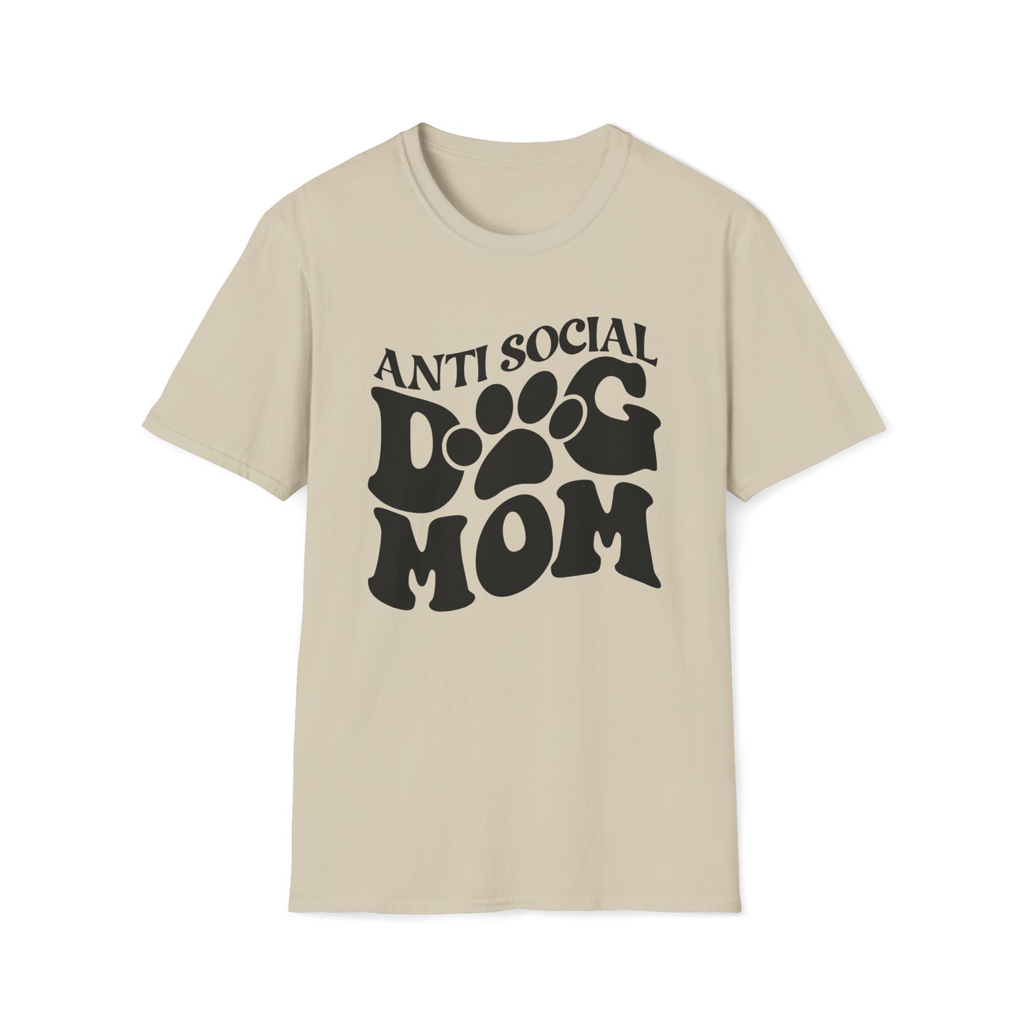 ANTISOCIAL DOG MOM - Unisex Softstyle T-Shirt