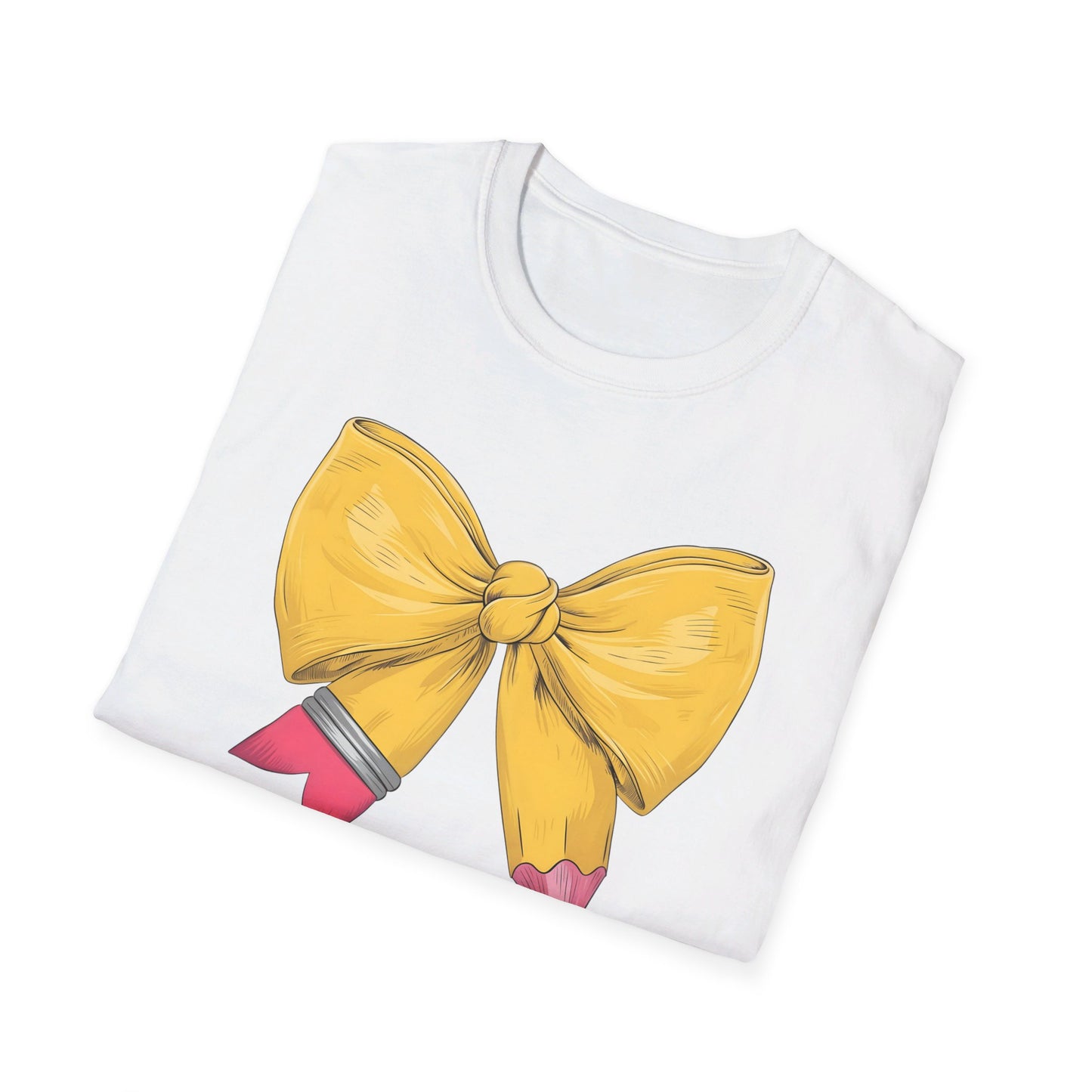 Pencil Bow - Unisex Softstyle T-Shirt