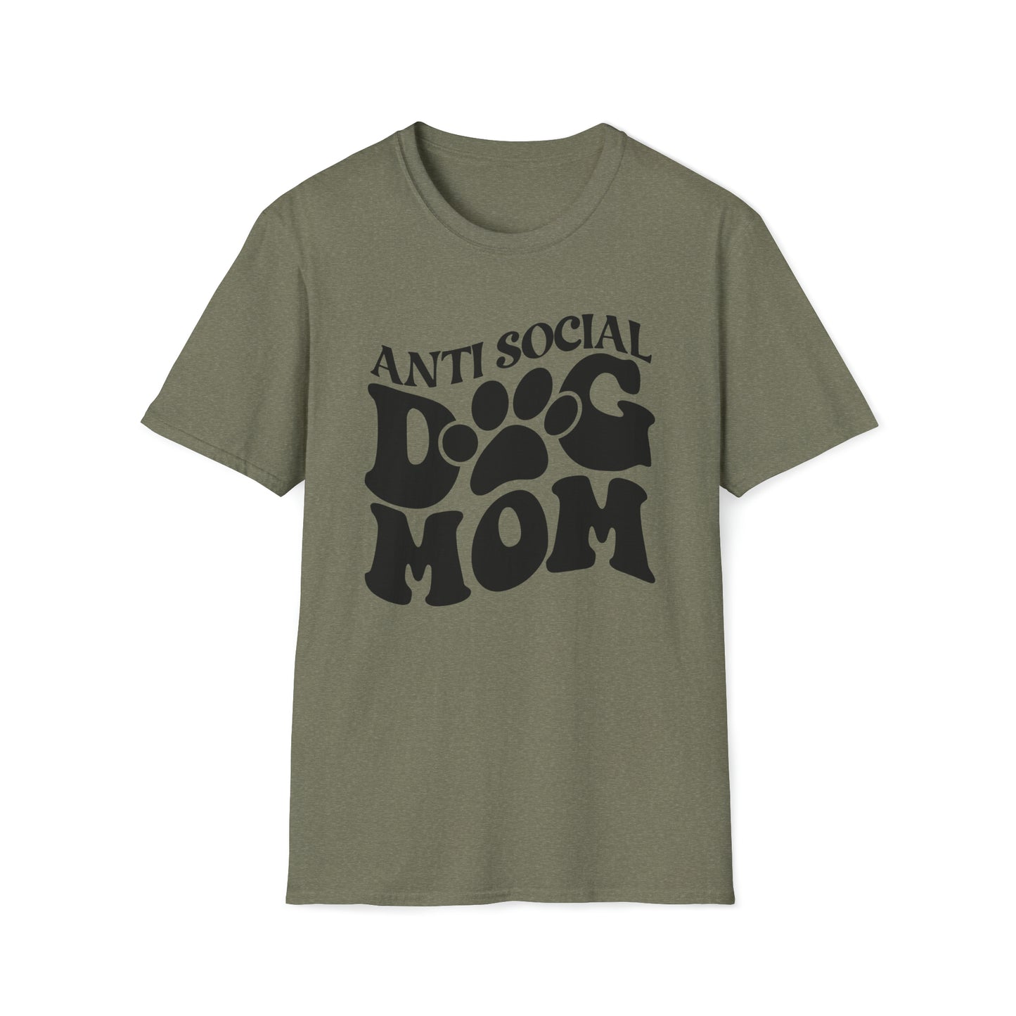 ANTISOCIAL DOG MOM - Unisex Softstyle T-Shirt