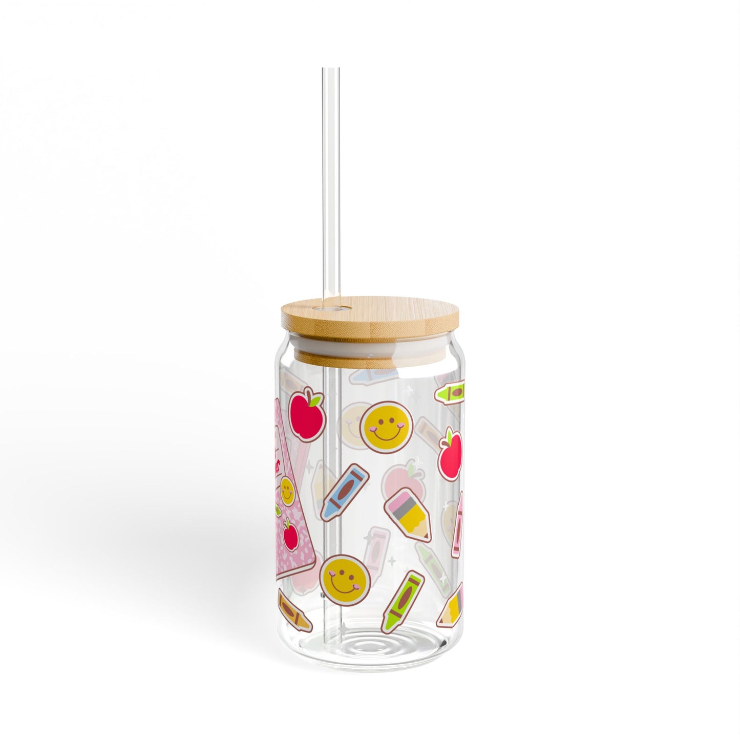 Best Teacher Sipper Glass, 16oz