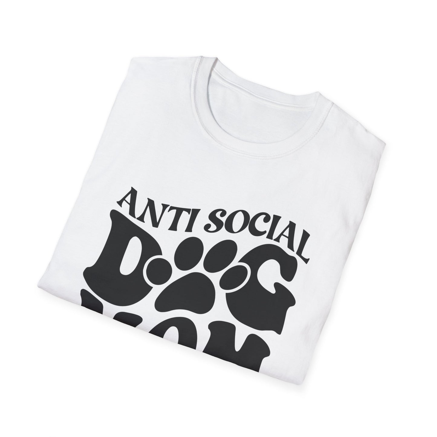 ANTISOCIAL DOG MOM - Unisex Softstyle T-Shirt