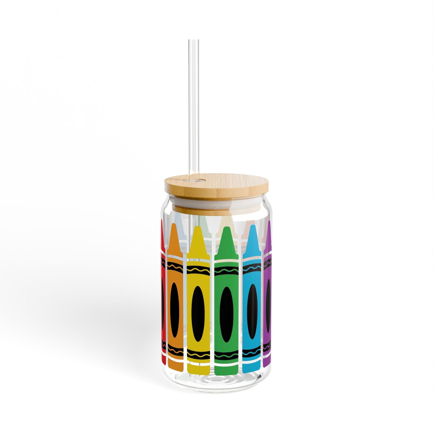 Crayon Sipper Glass, 16oz