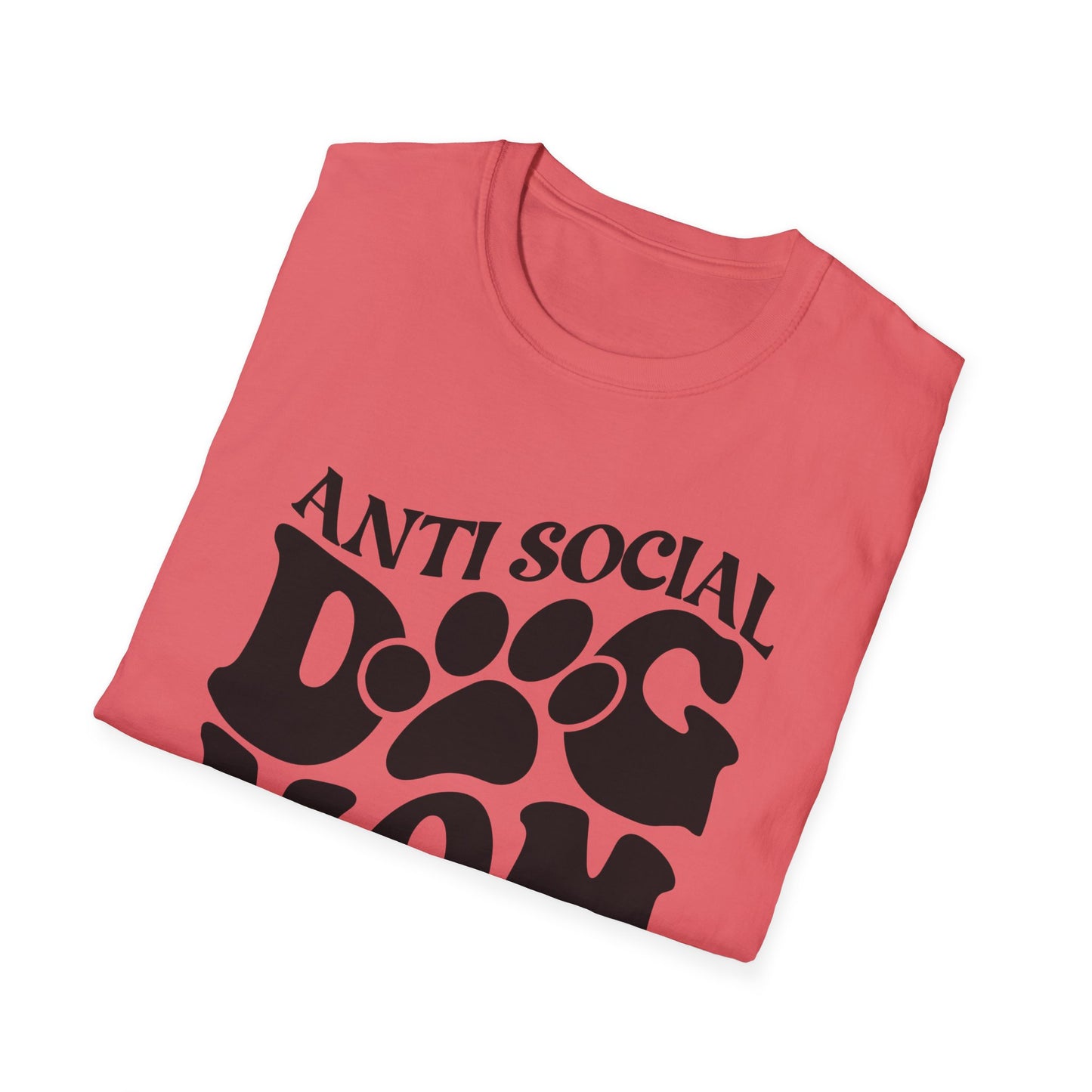 ANTISOCIAL DOG MOM - Unisex Softstyle T-Shirt