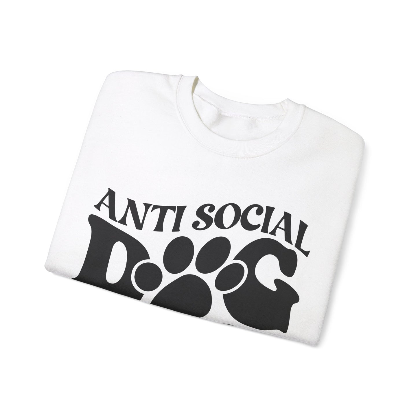 ANTISOCIAL DOG MOM - Crewneck Sweatshirt