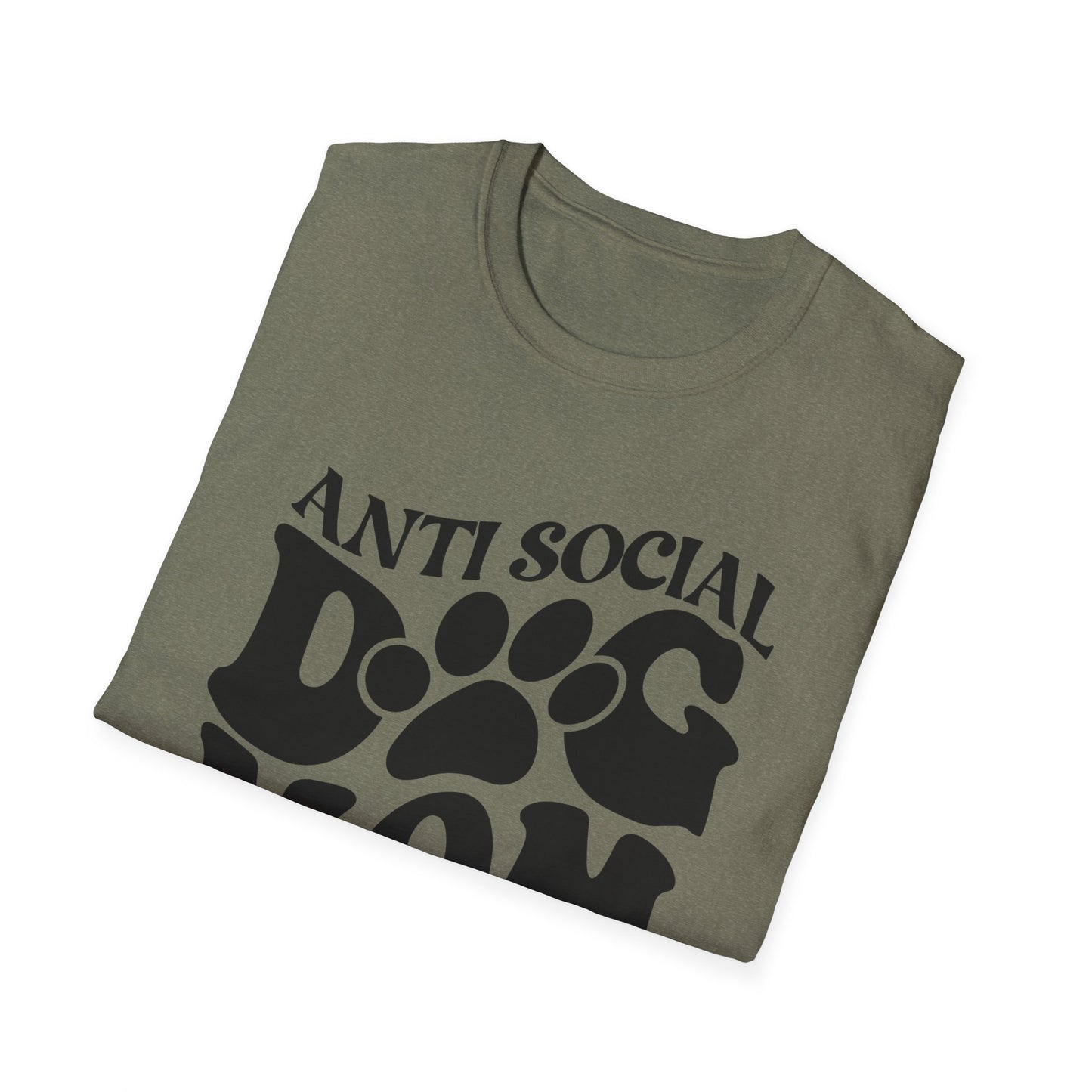 ANTISOCIAL DOG MOM - Unisex Softstyle T-Shirt