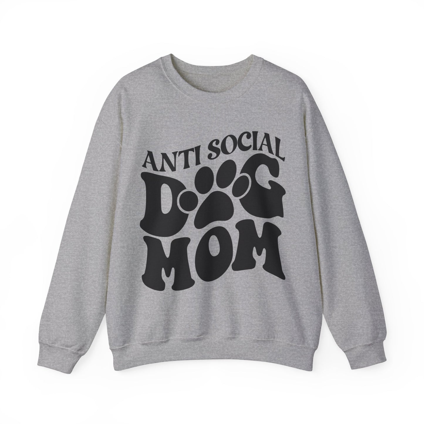 ANTISOCIAL DOG MOM - Crewneck Sweatshirt