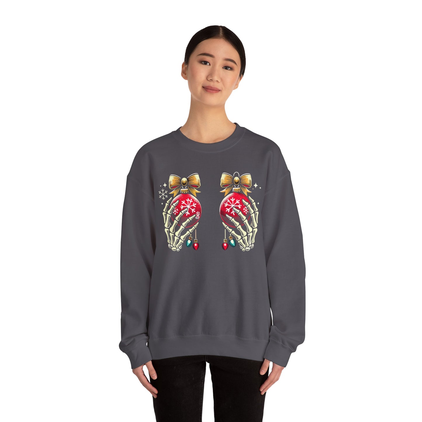 Skeleton Christmas Hands - Crewneck Sweatshirt