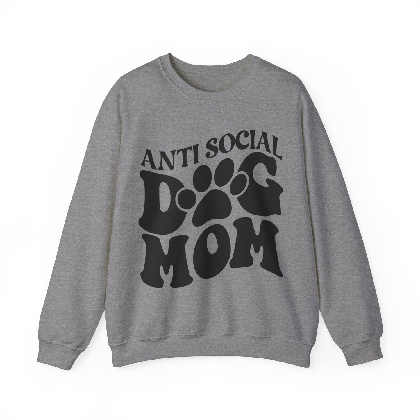 ANTISOCIAL DOG MOM - Crewneck Sweatshirt