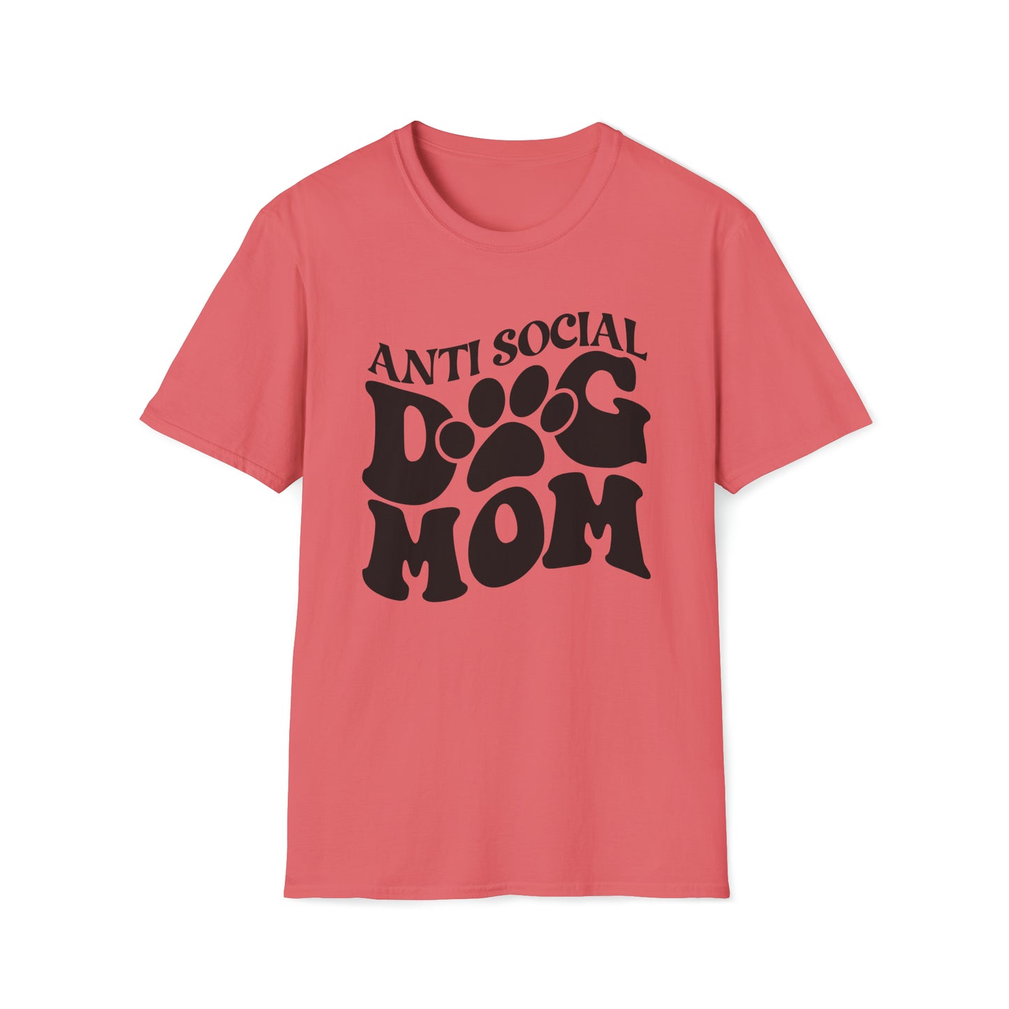 ANTISOCIAL DOG MOM - Unisex Softstyle T-Shirt