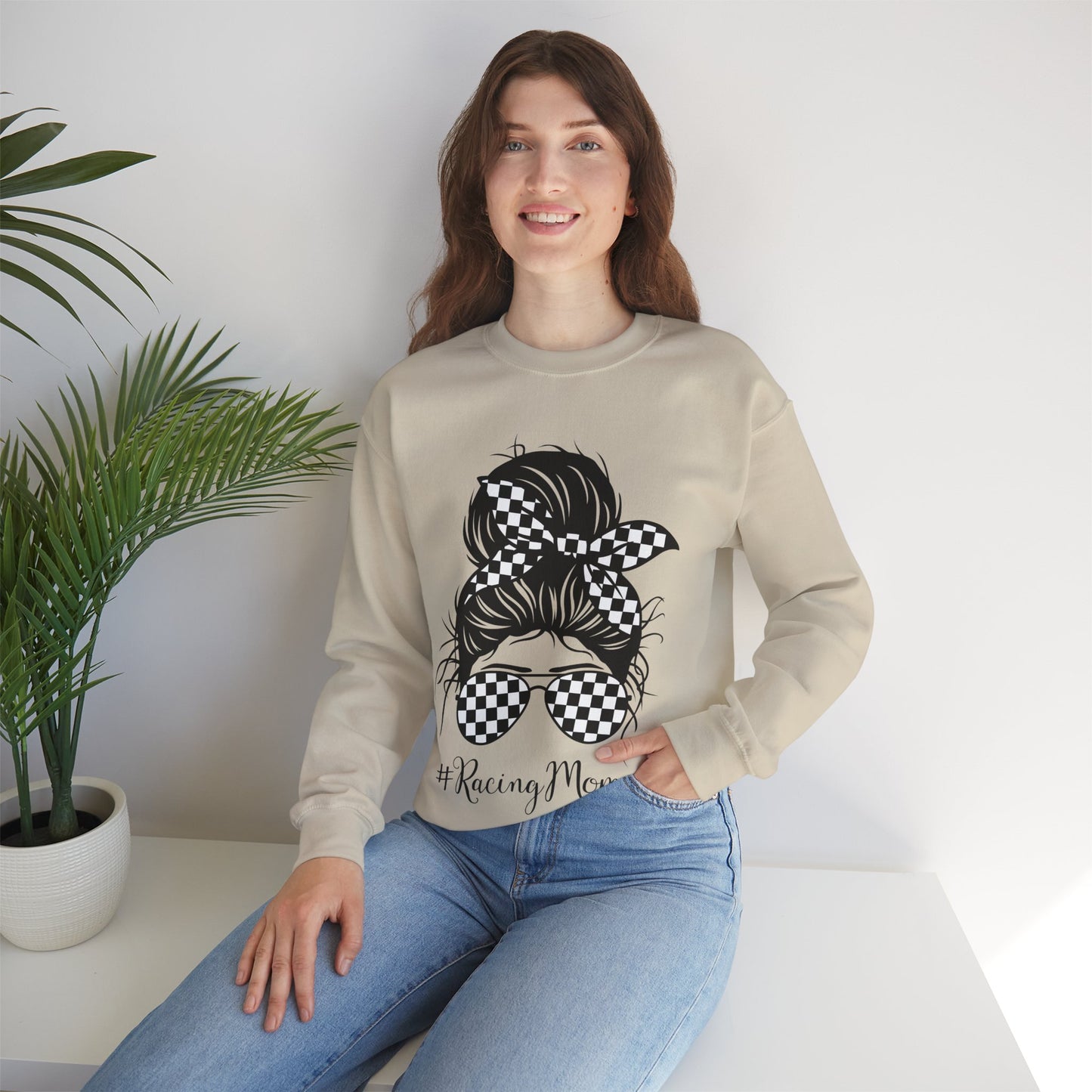 Racing Mom - Crewneck Sweatshirt