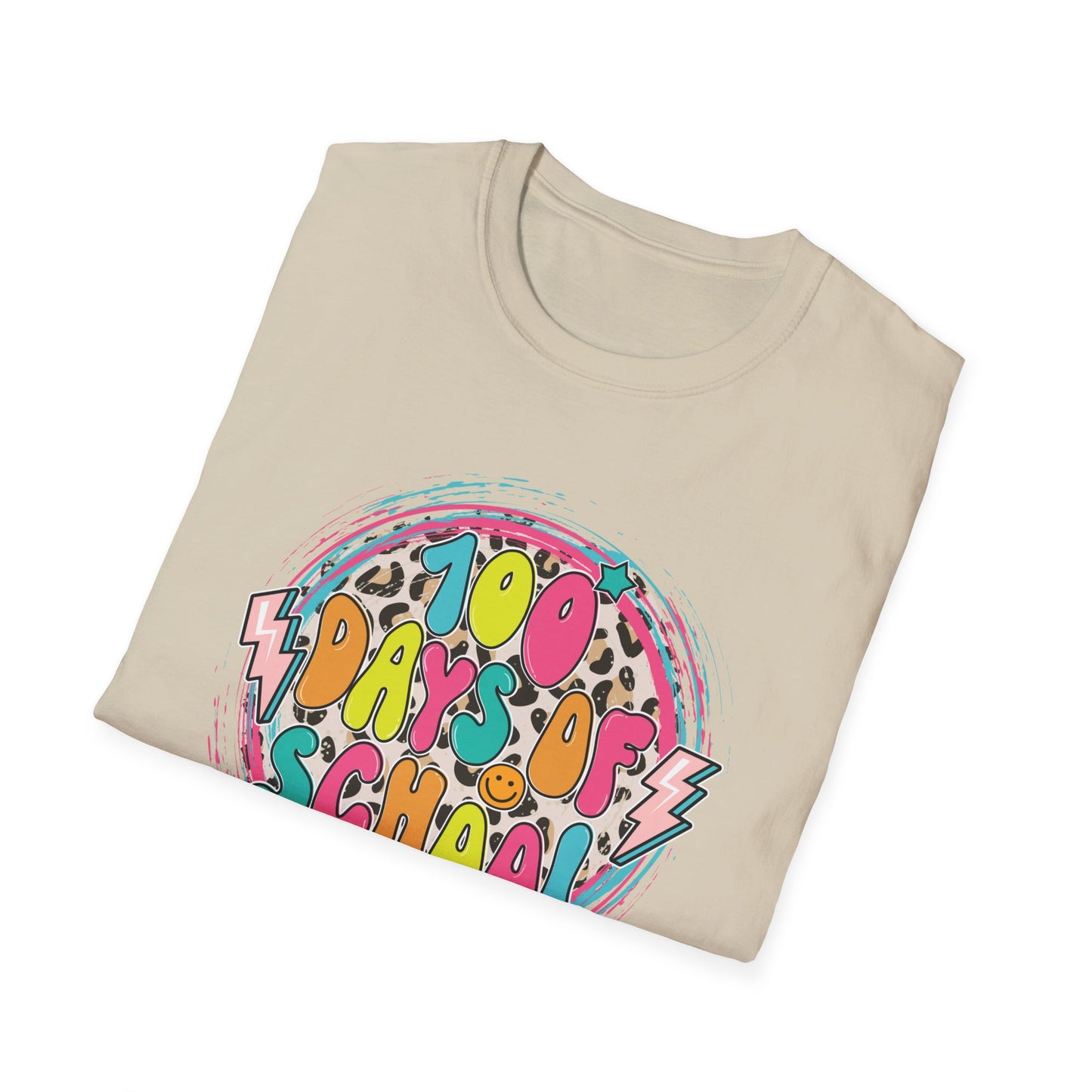 100 Days of School Retro - Unisex Softstyle T-Shirt