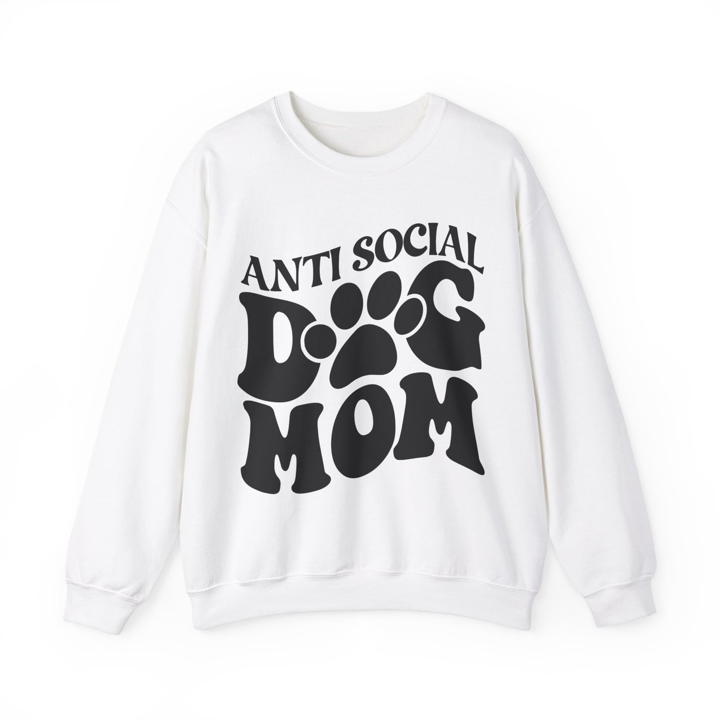 ANTISOCIAL DOG MOM - Crewneck Sweatshirt