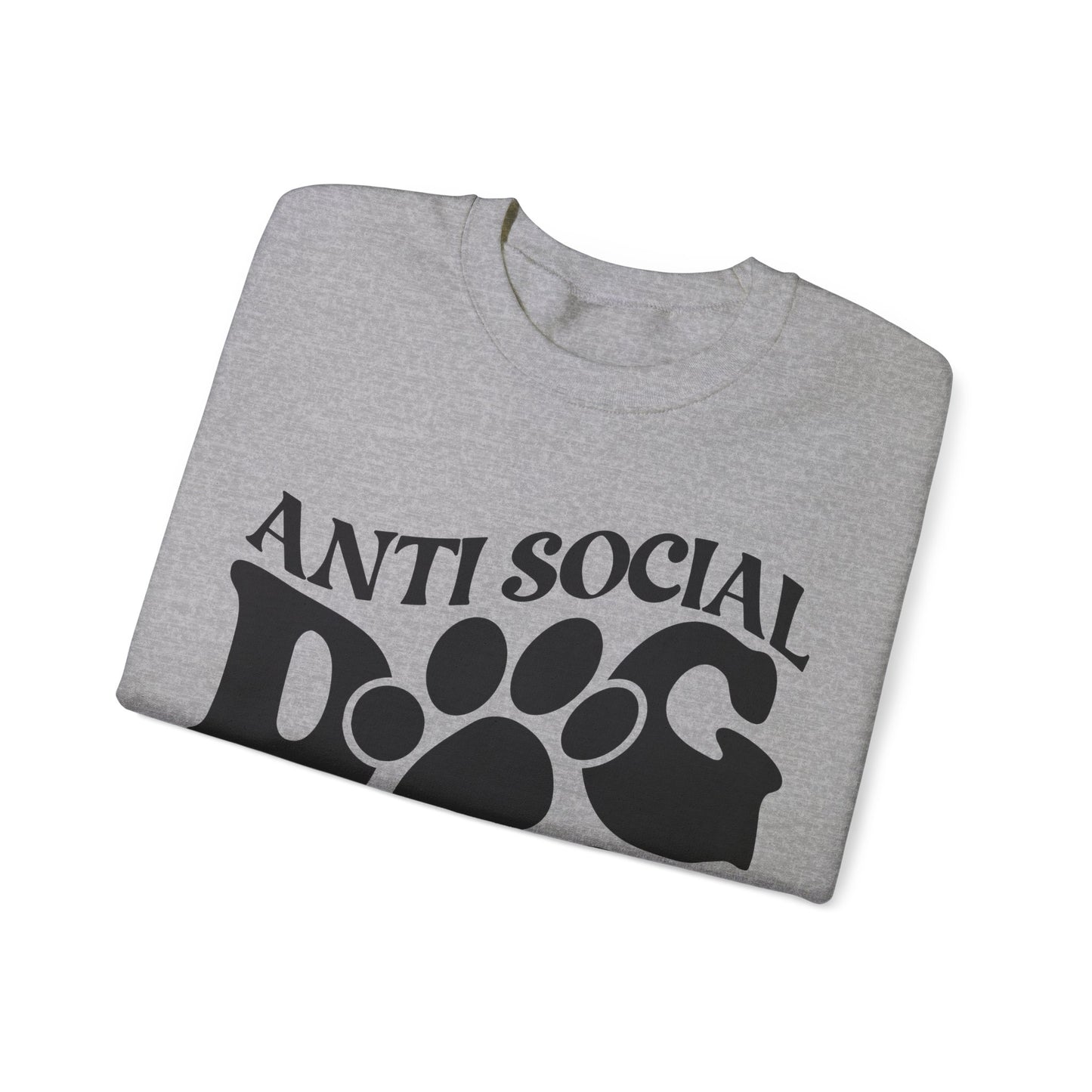 ANTISOCIAL DOG MOM - Crewneck Sweatshirt