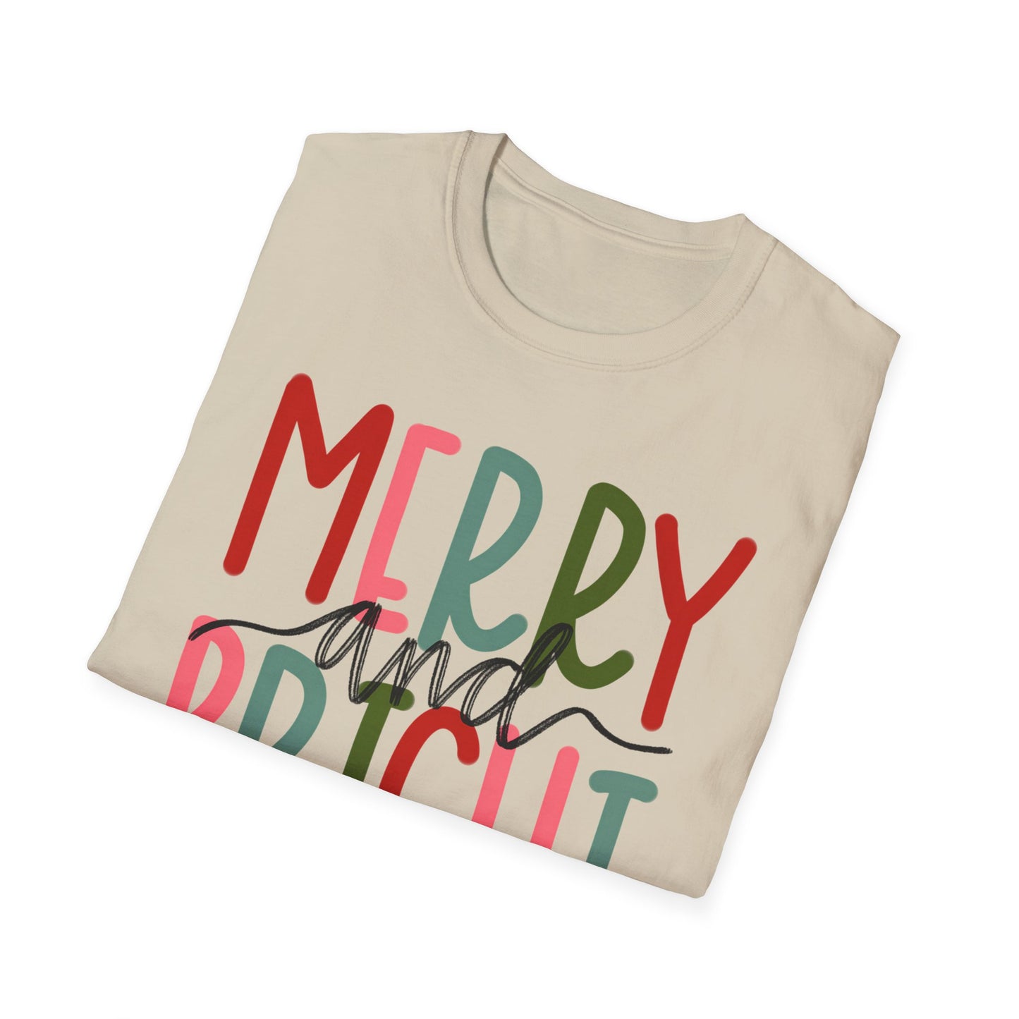 Merry and Bright - Unisex Softstyle T-Shirt