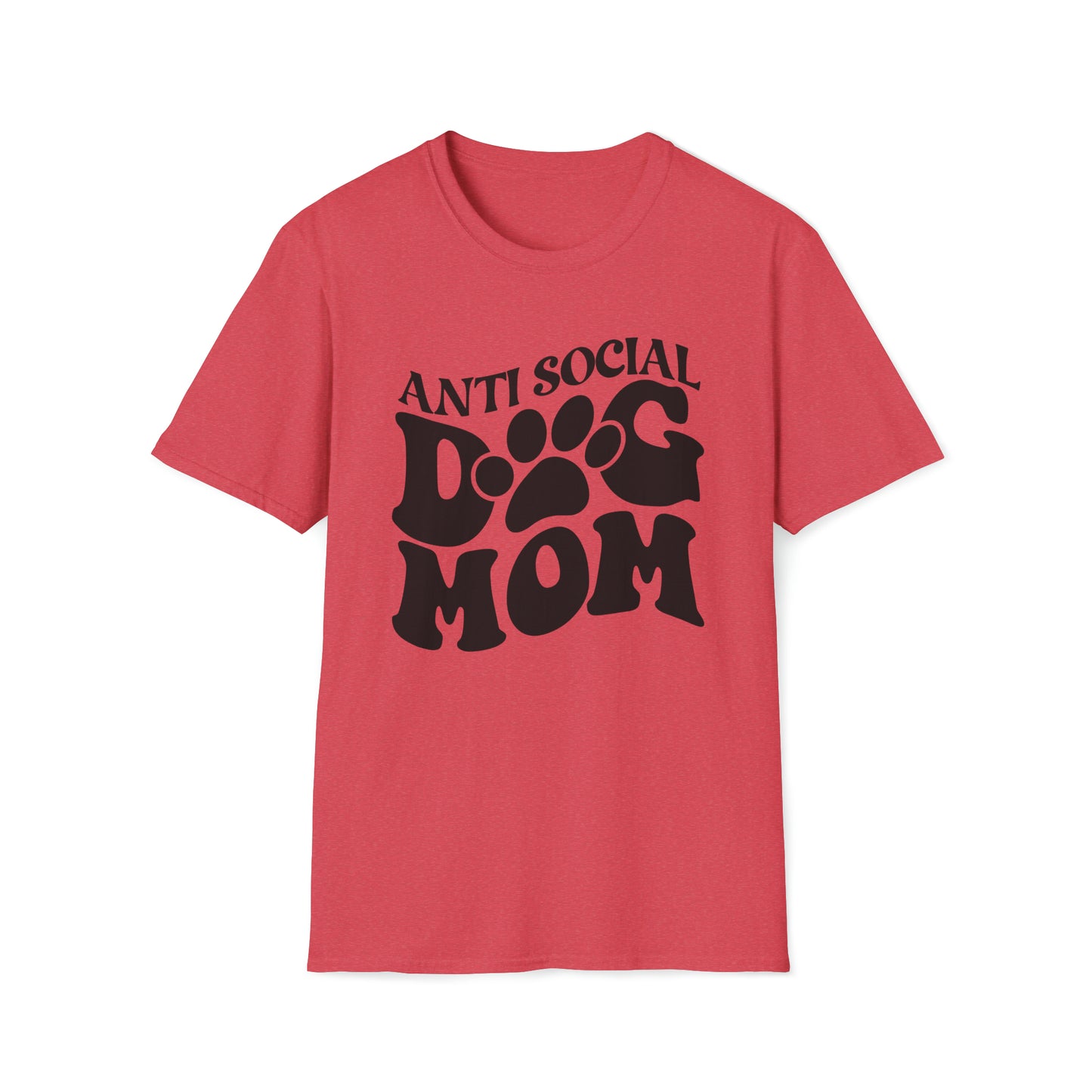 ANTISOCIAL DOG MOM - Unisex Softstyle T-Shirt