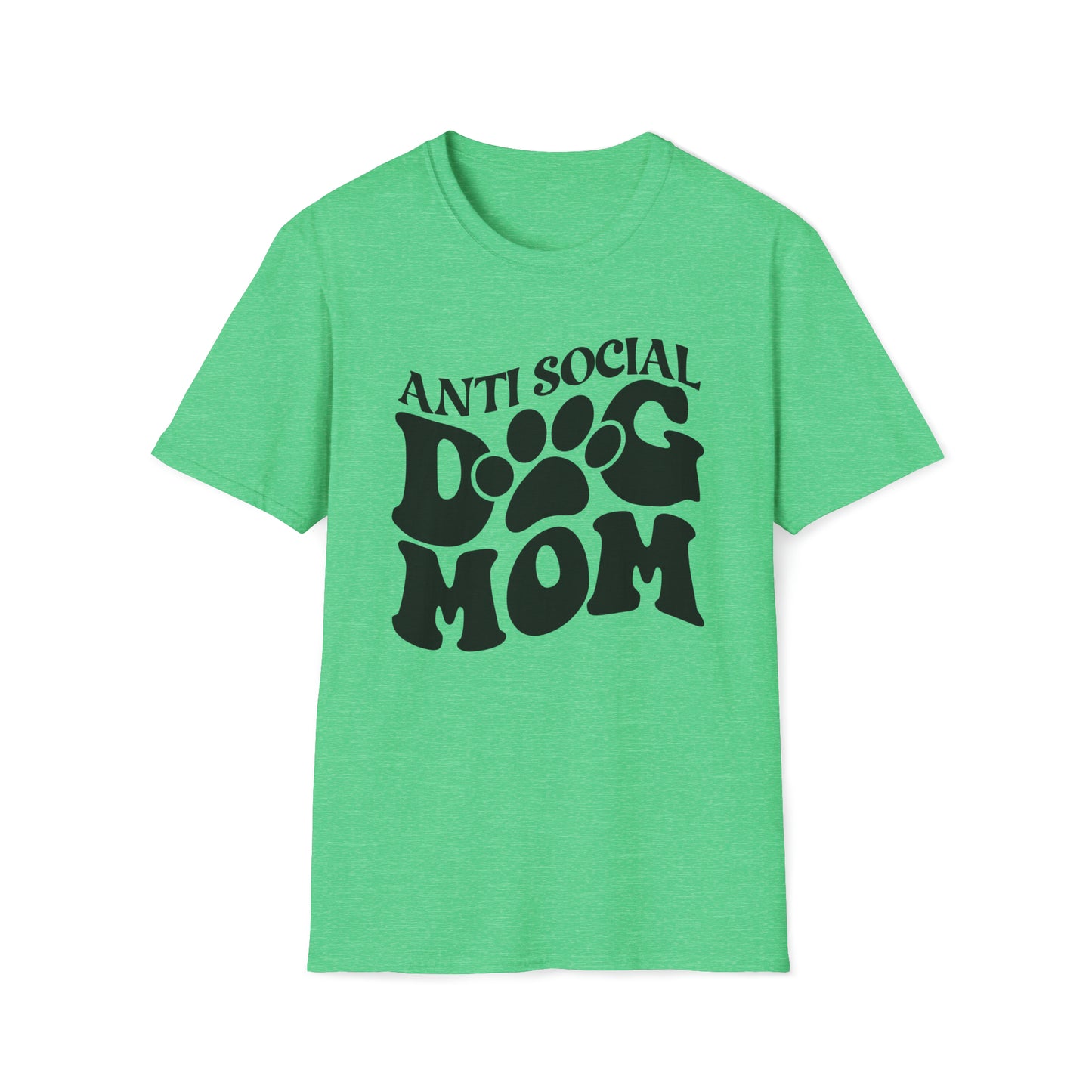 ANTISOCIAL DOG MOM - Unisex Softstyle T-Shirt