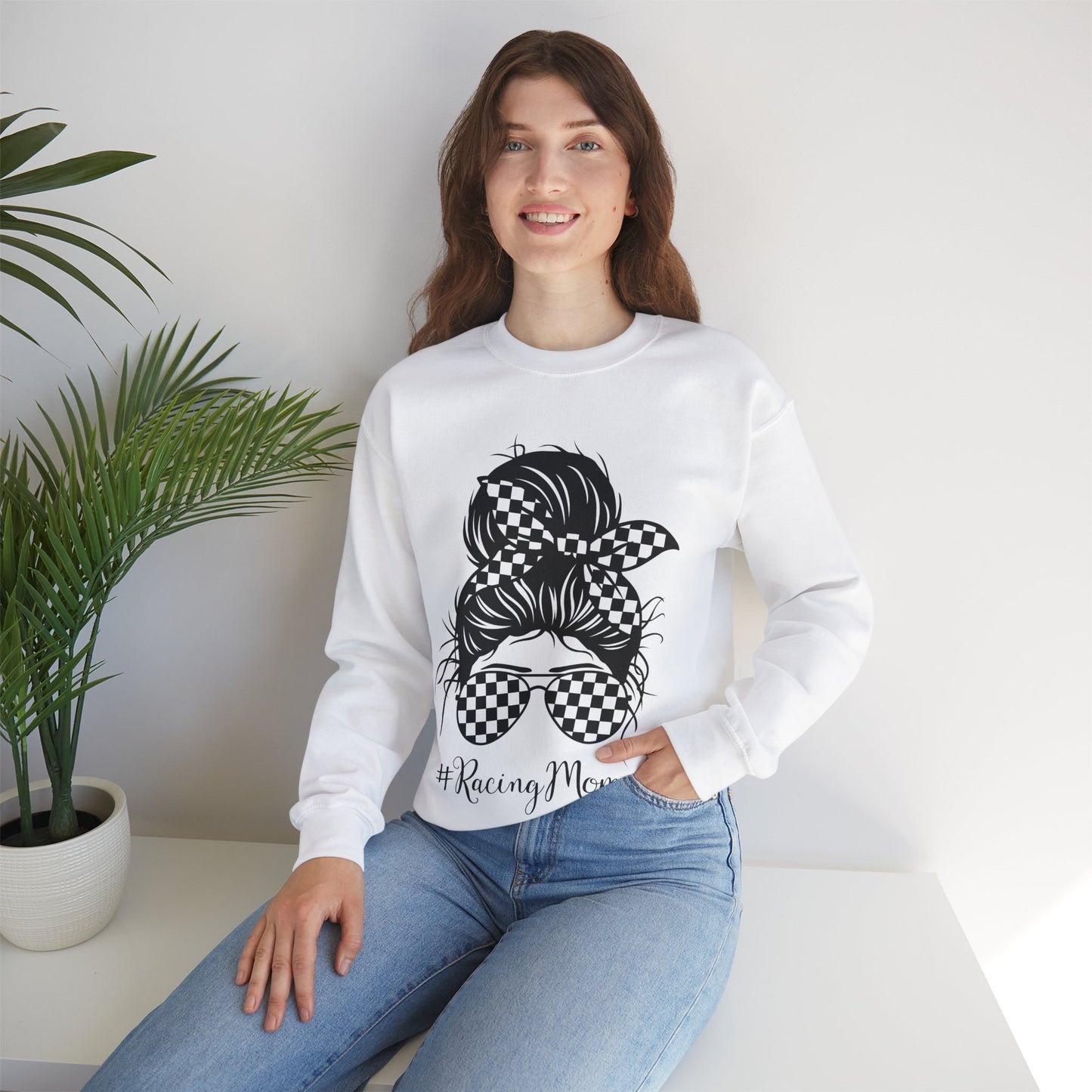 Racing Mom - Crewneck Sweatshirt