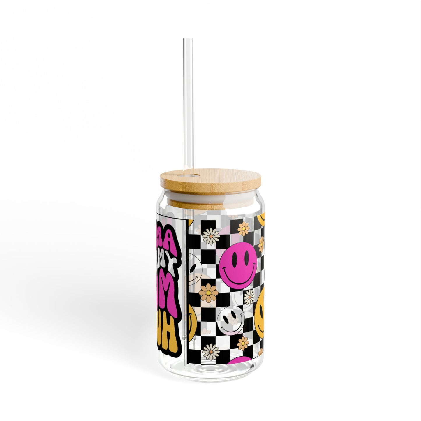 Mama Mom Mommy Bruh Sipper Glass, 16oz