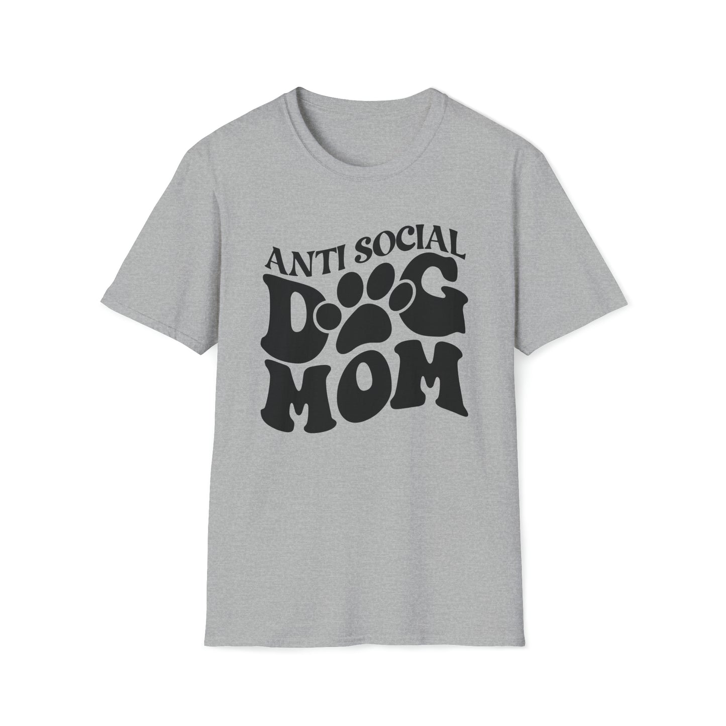 ANTISOCIAL DOG MOM - Unisex Softstyle T-Shirt