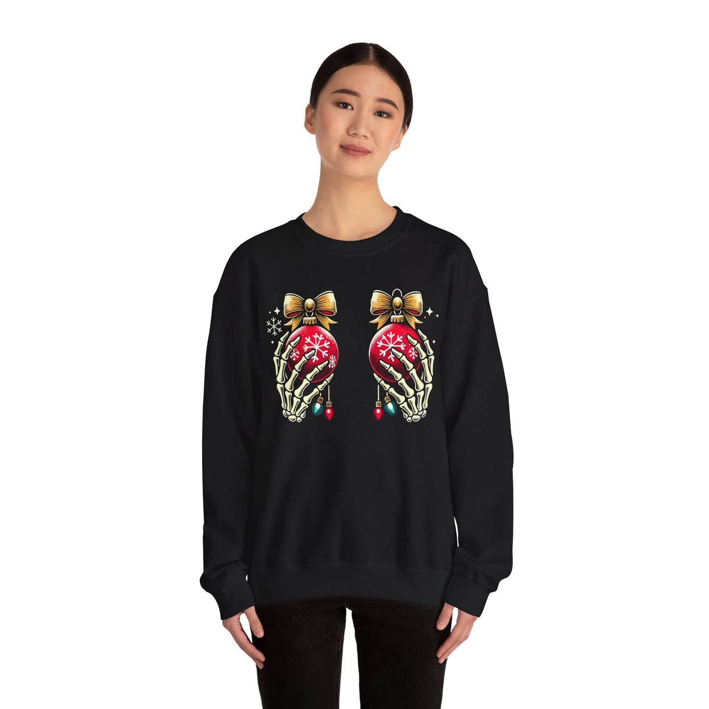 Skeleton Christmas Hands - Crewneck Sweatshirt