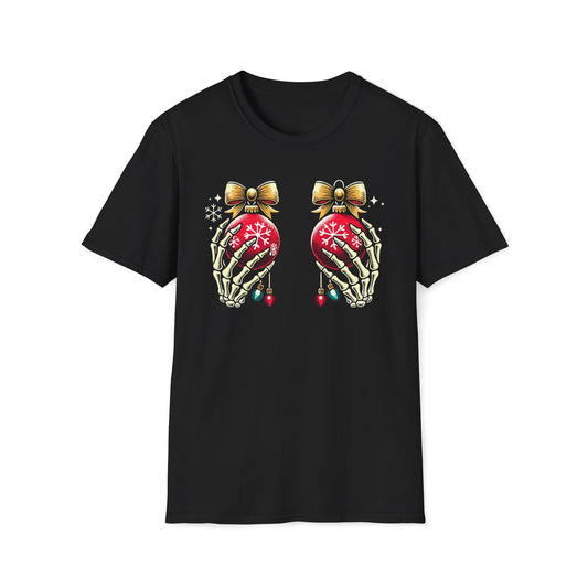 Skeleton Christmas Hands - Unisex Softstyle T-Shirt