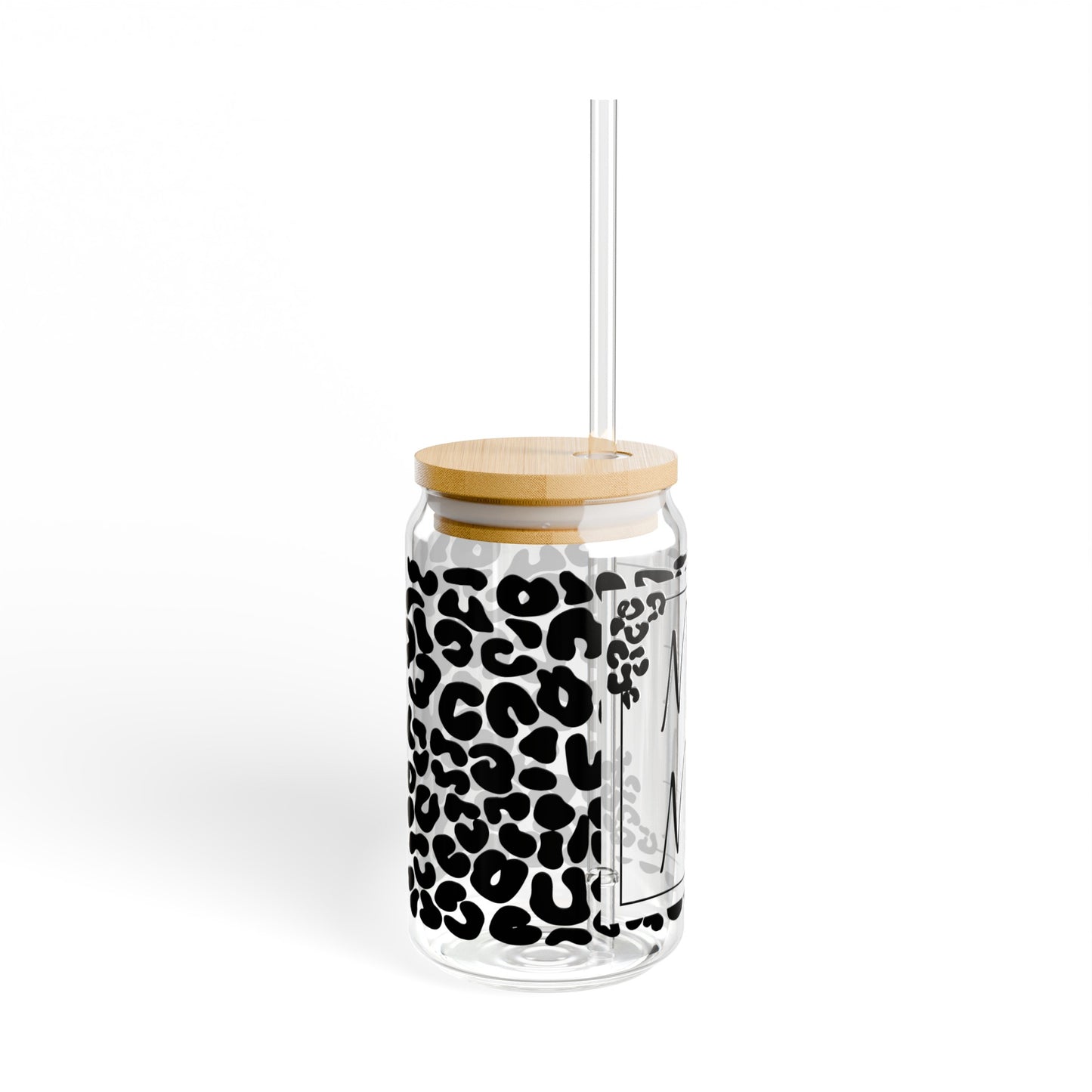 Cheetah MAMA Sipper Glass, 16oz