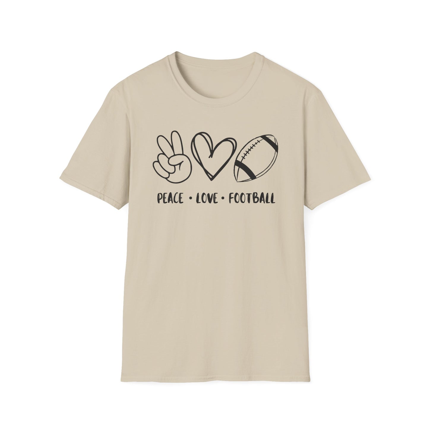 Peace Love Football - Unisex Softstyle T-Shirt