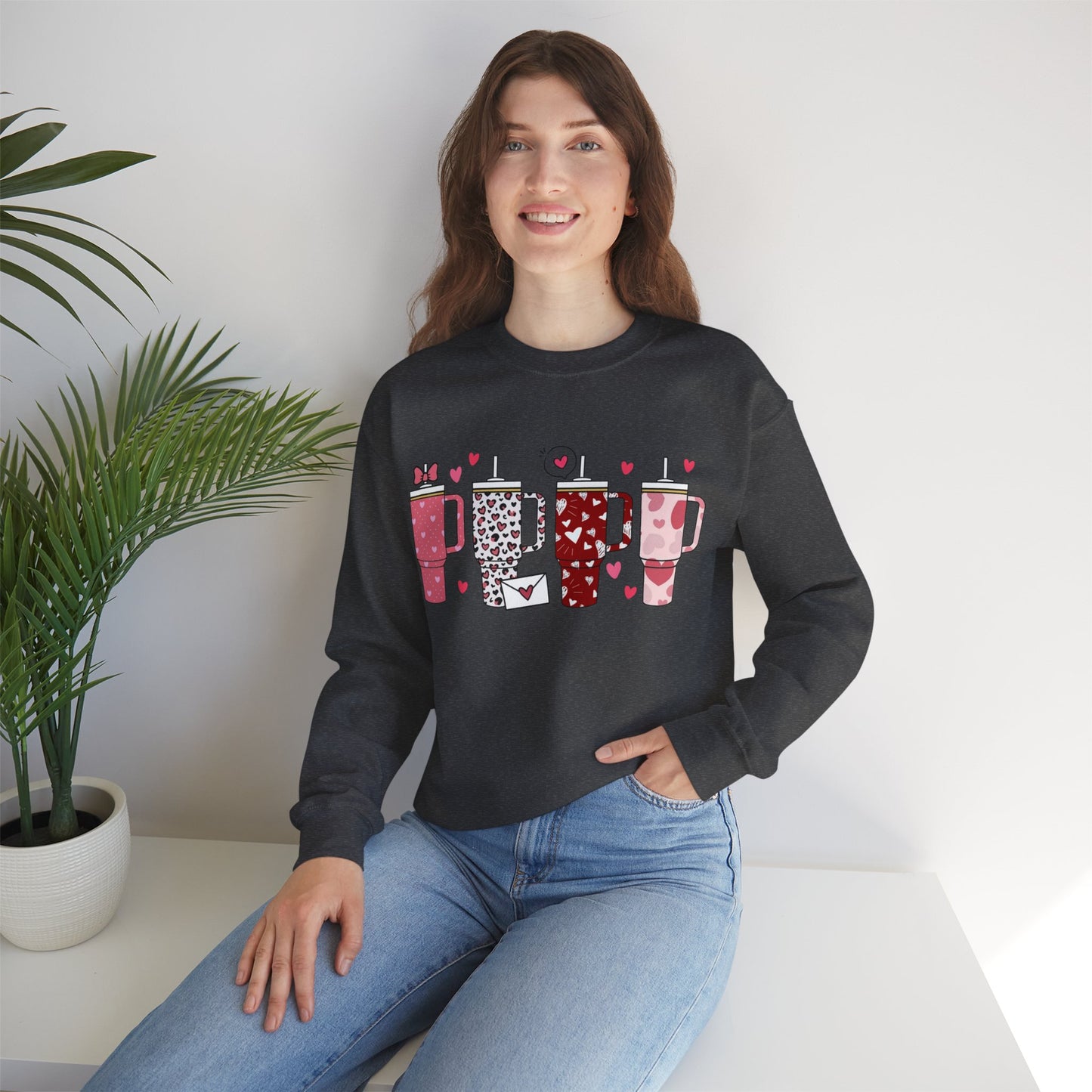 Valentine's Day Cup - Crewneck Sweatshirt