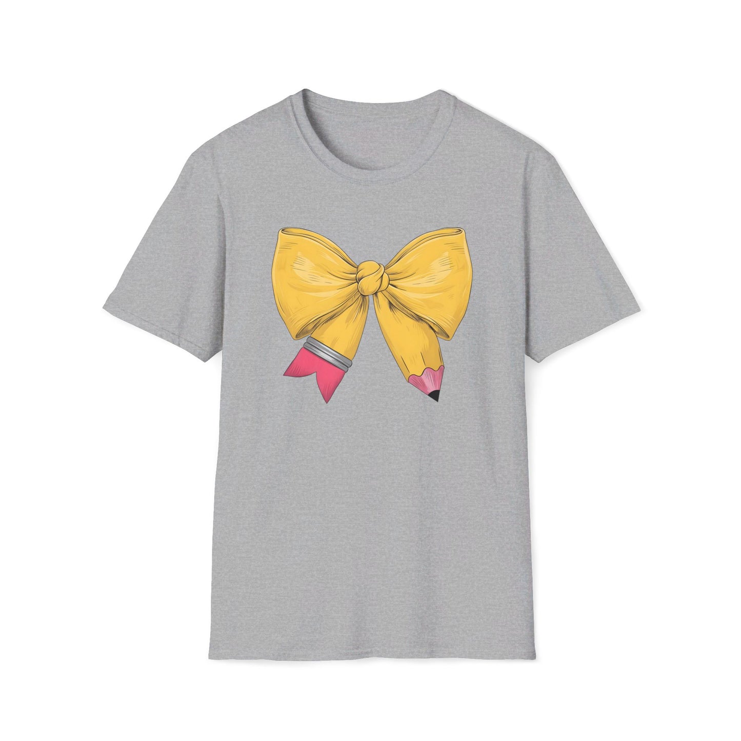 Pencil Bow - Unisex Softstyle T-Shirt