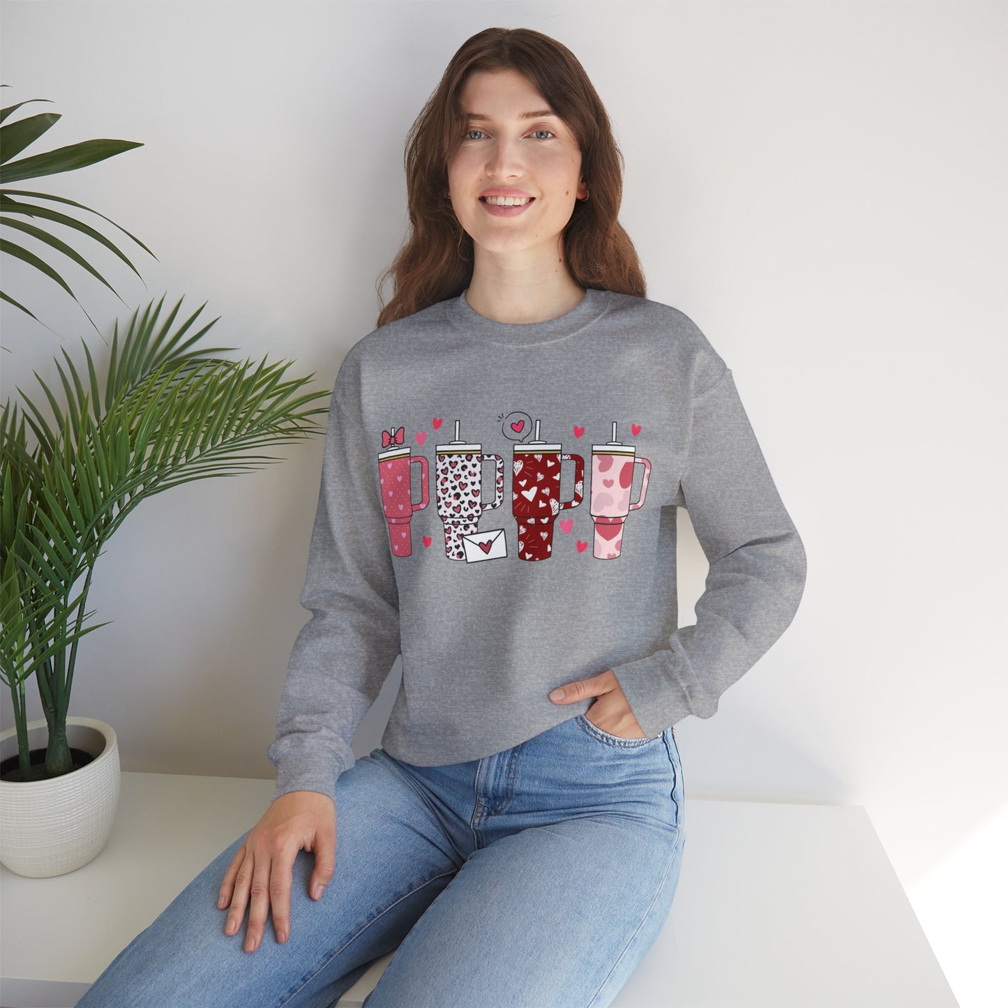 Valentine's Day Cup - Crewneck Sweatshirt