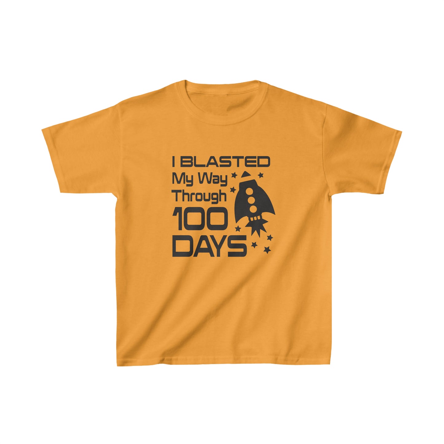 Rocket 100 Days of School - Kids Heavy Cotton Tee