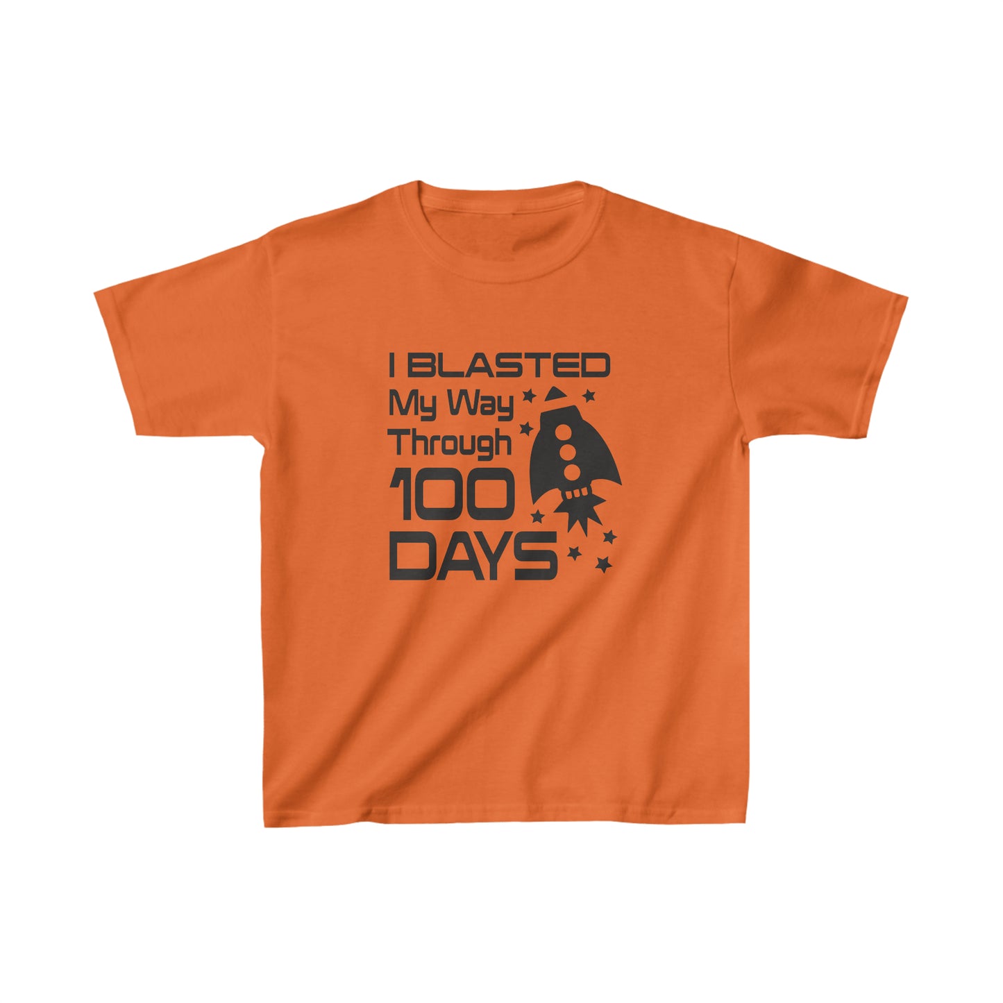 Rocket 100 Days of School - Kids Heavy Cotton Tee