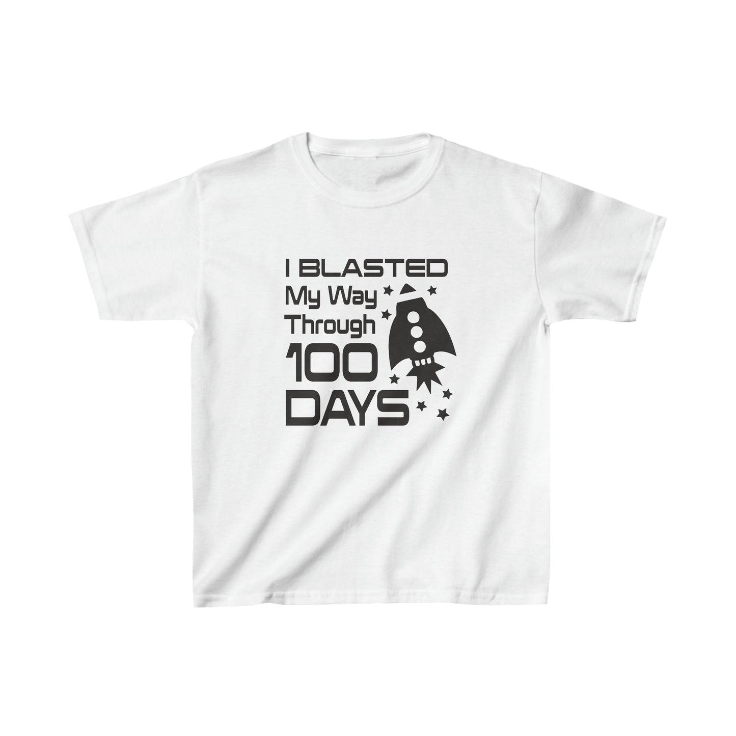 Rocket 100 Days of School - Kids Heavy Cotton Tee