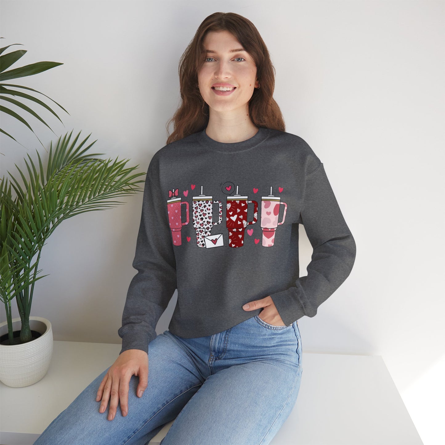 Valentine's Day Cup - Crewneck Sweatshirt