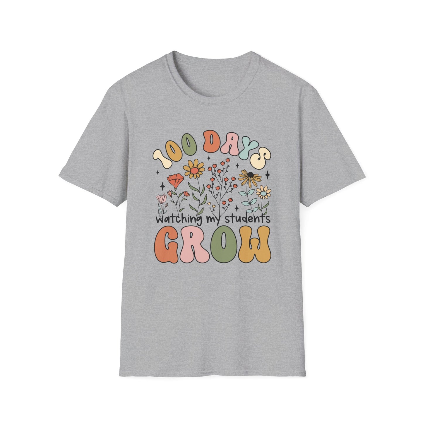 100 Days of Watching My Students Grow - Unisex Softstyle T-Shirt