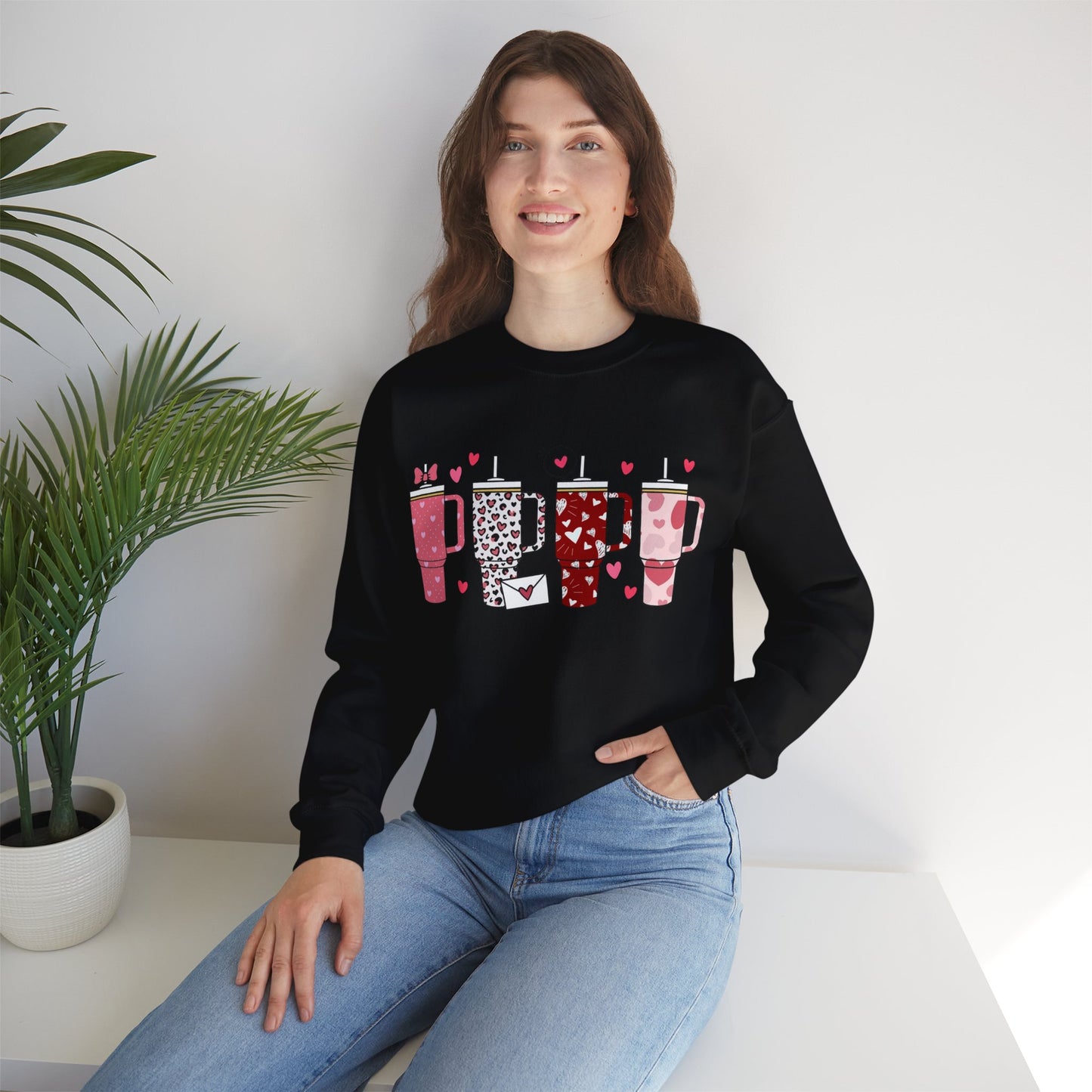 Valentine's Day Cup - Crewneck Sweatshirt