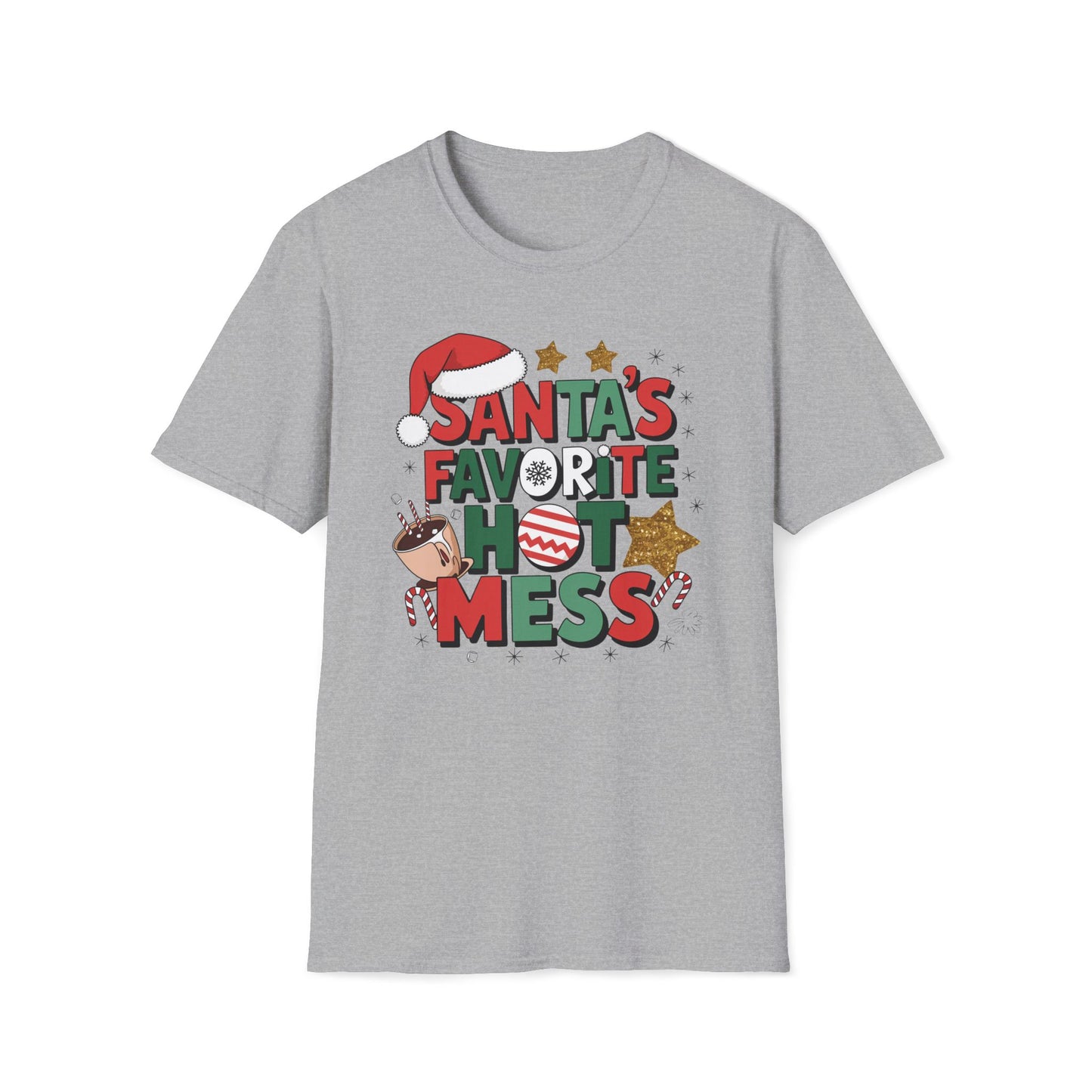 Santa's Favorite Hot Mess - Unisex Softstyle T-Shirt