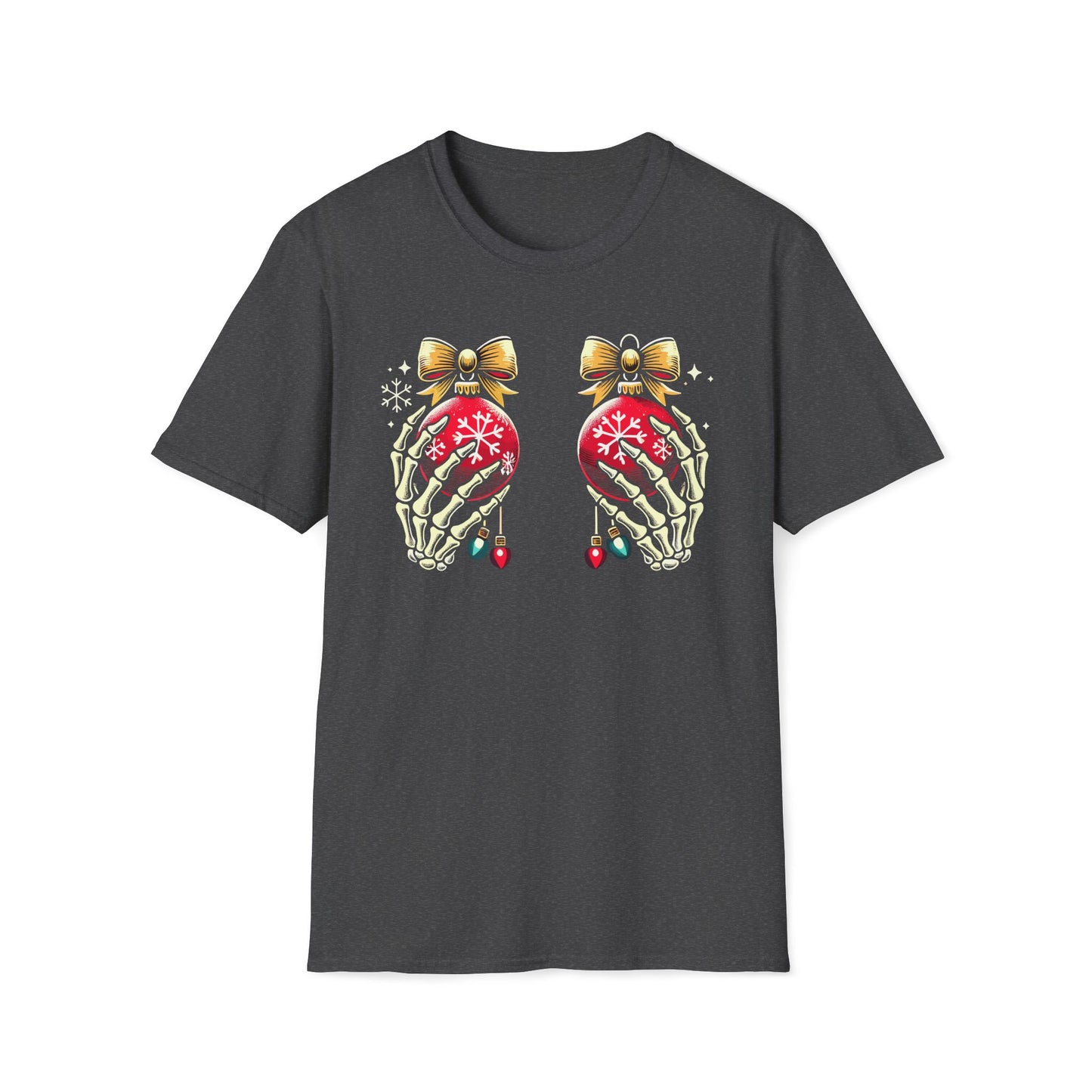 Skeleton Christmas Hands - Unisex Softstyle T-Shirt