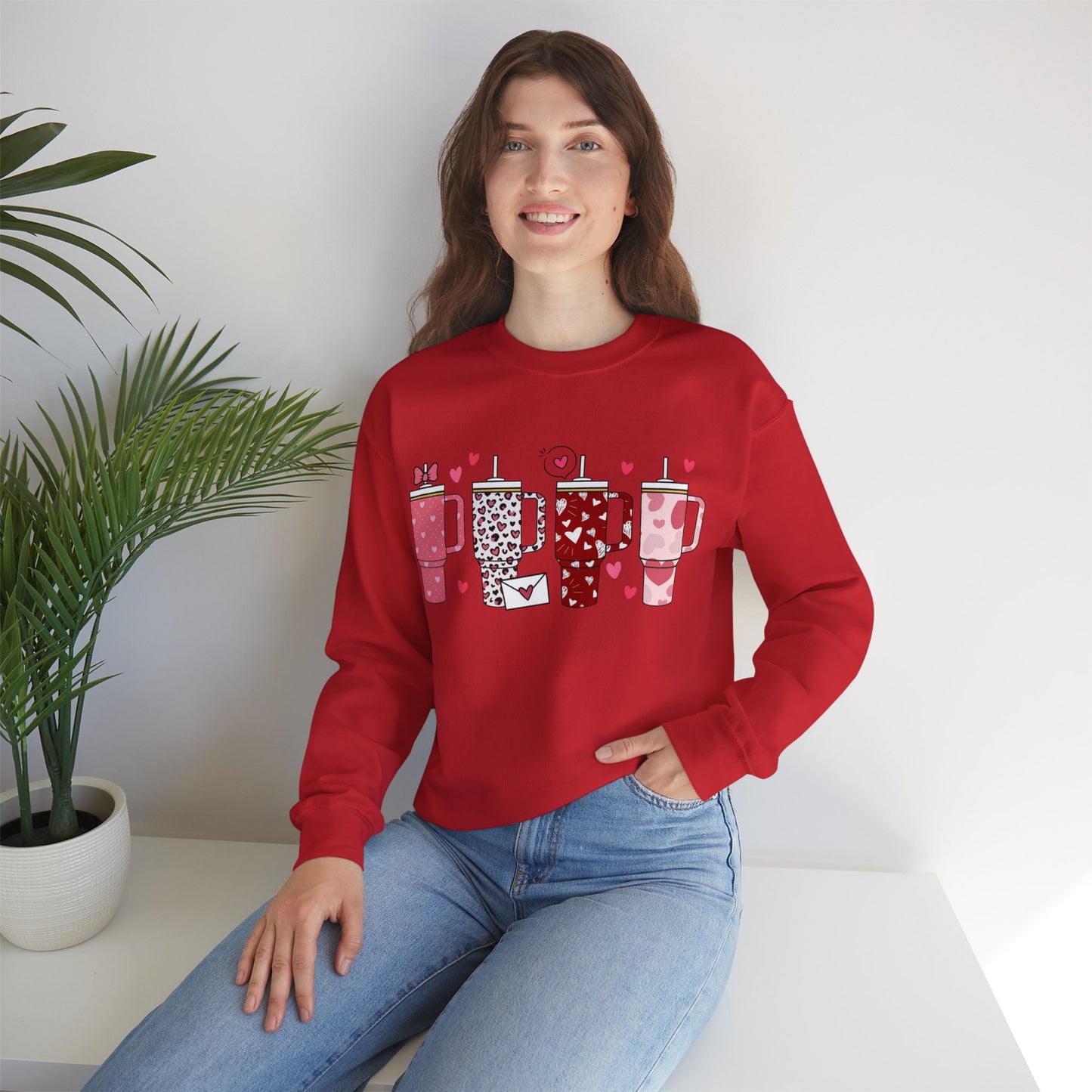 Valentine's Day Cup - Crewneck Sweatshirt