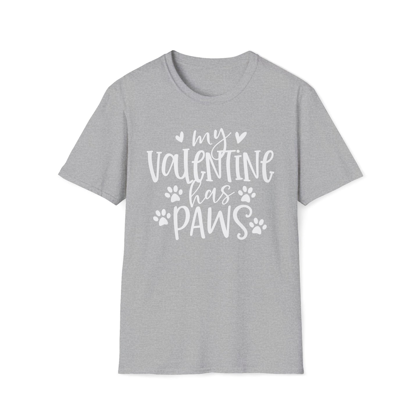 Valentine Paws - Unisex Softstyle T-Shirt