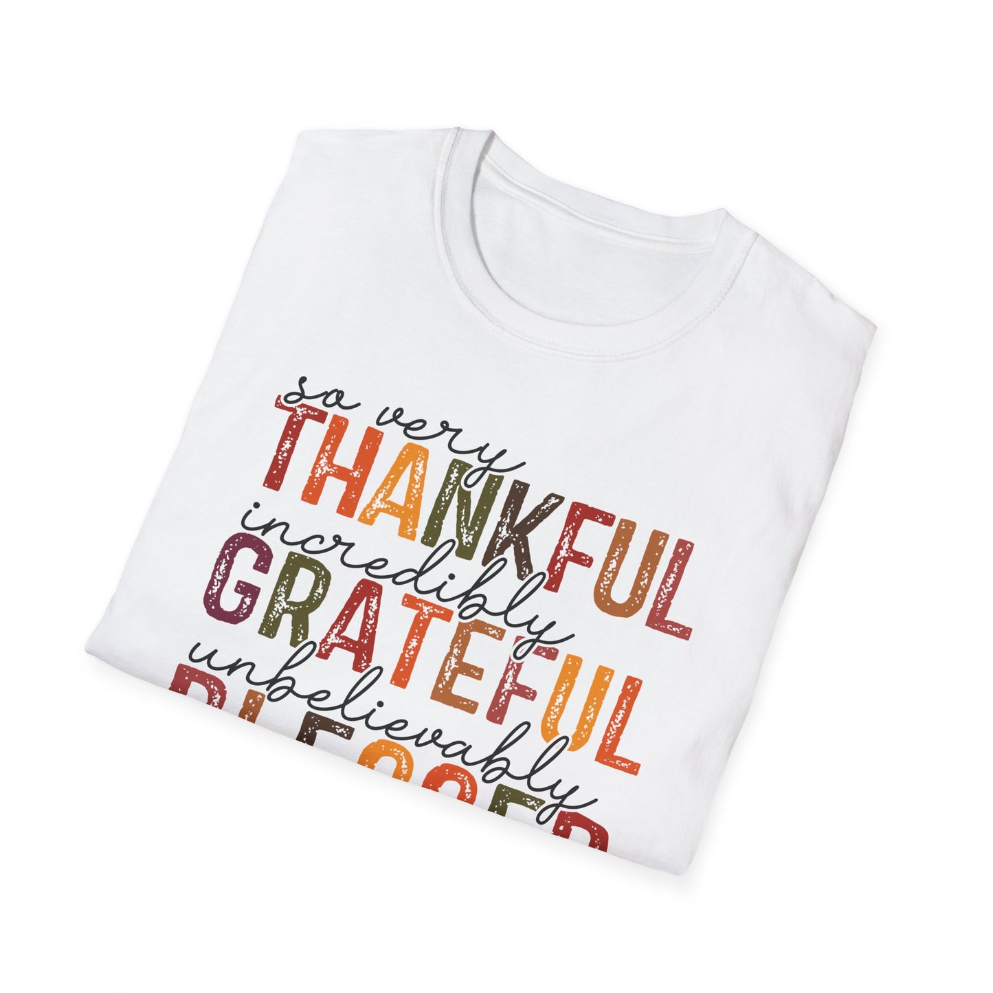 Thankful Grateful Blessed - Unisex Softstyle T-Shirt
