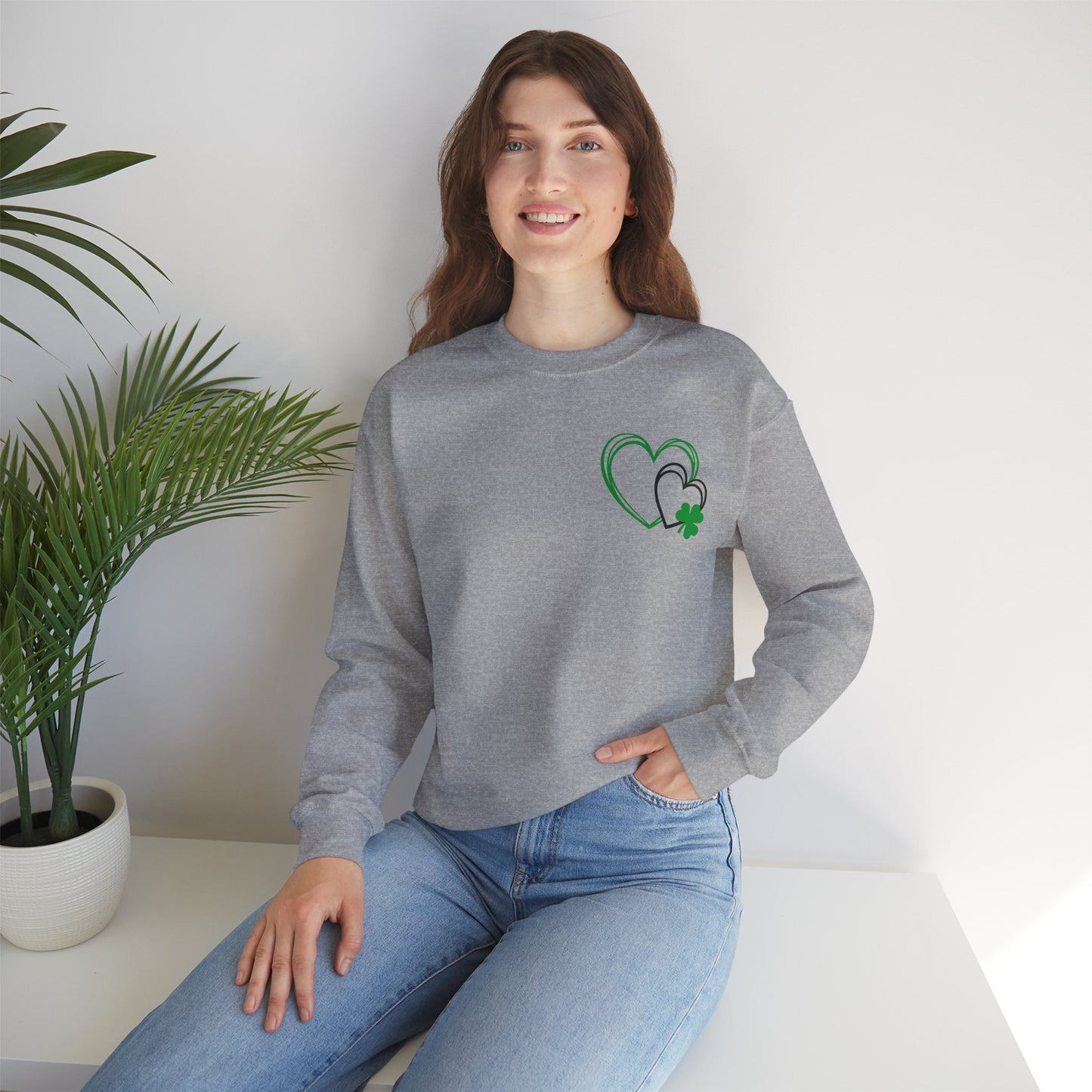 Happy St. Pat Day Retro - Crewneck Sweatshirt