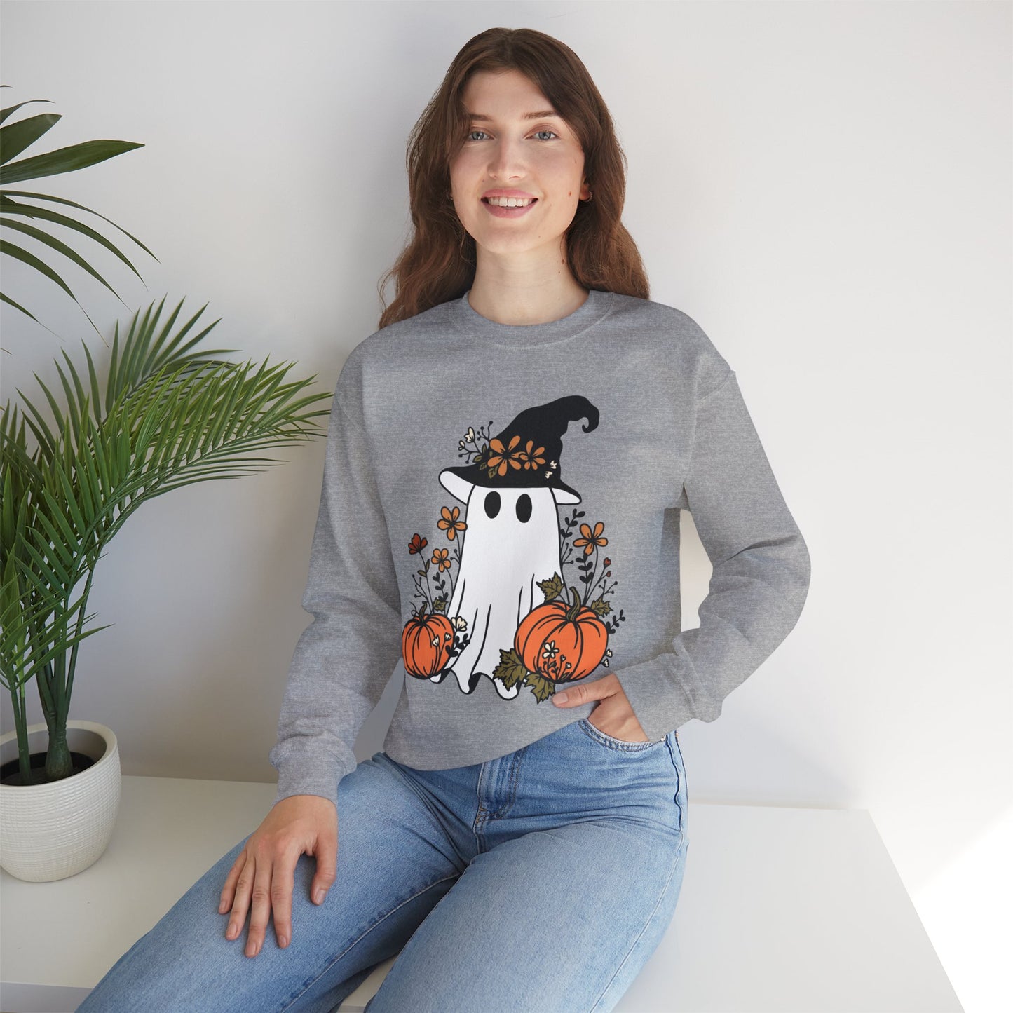 Pumpkin Ghost - Crewneck Sweatshirt