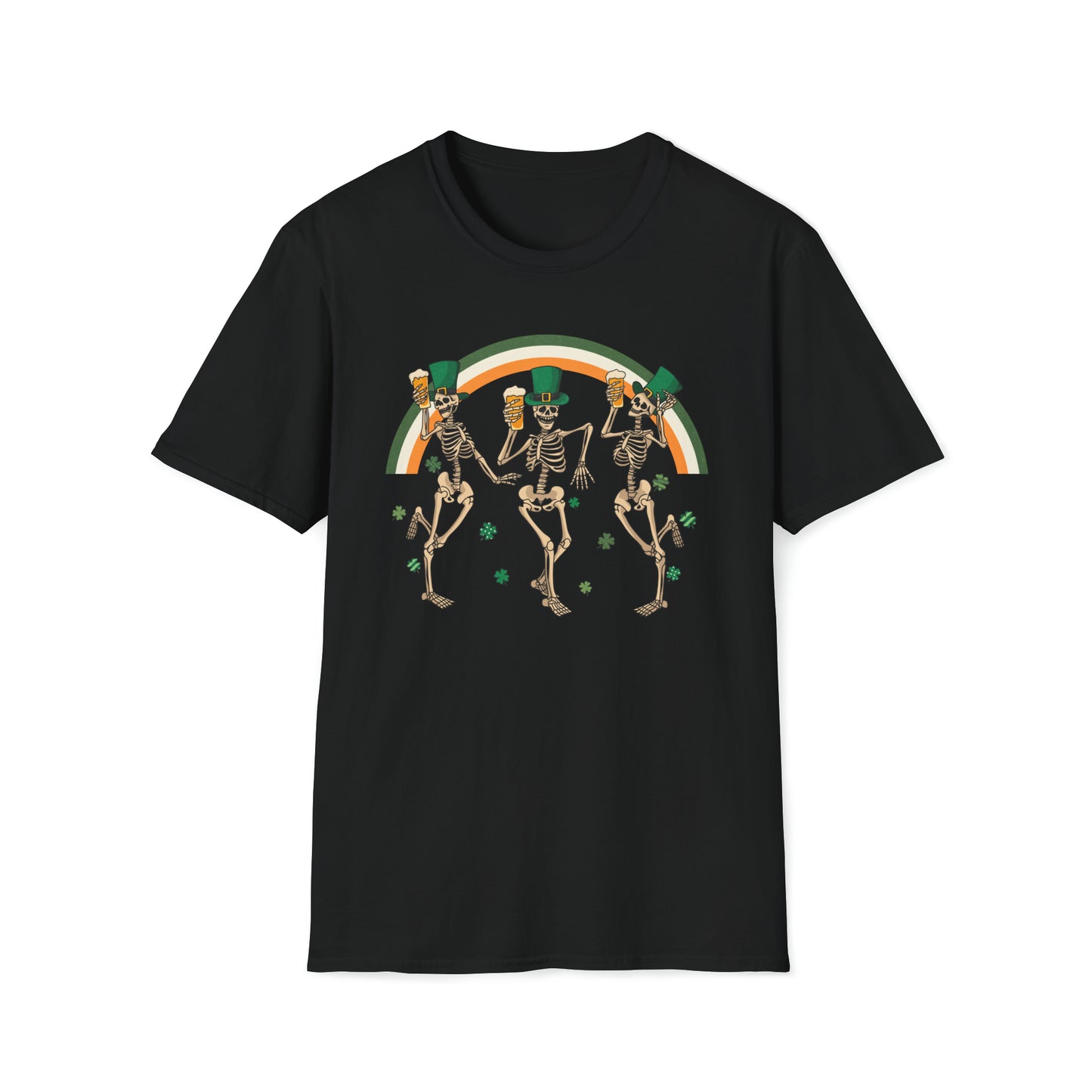 St. Patrick's Day Skeletons - Unisex Softstyle T-Shirt