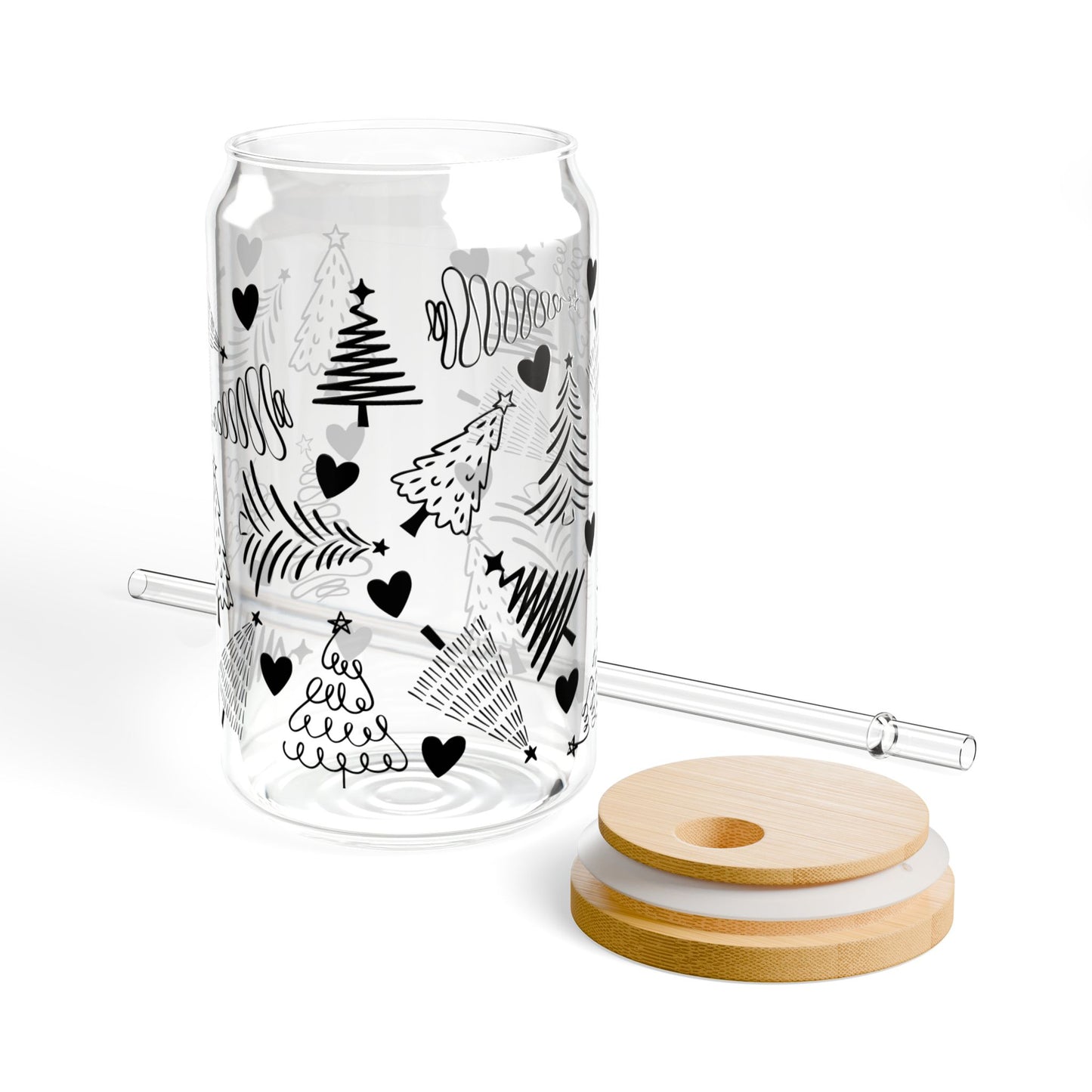 Holiday Tree Sipper Glass, 16oz