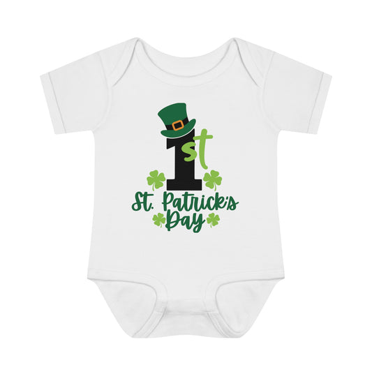 1st St. Patrick's Day Boy - Infant Baby Rib Bodysuit